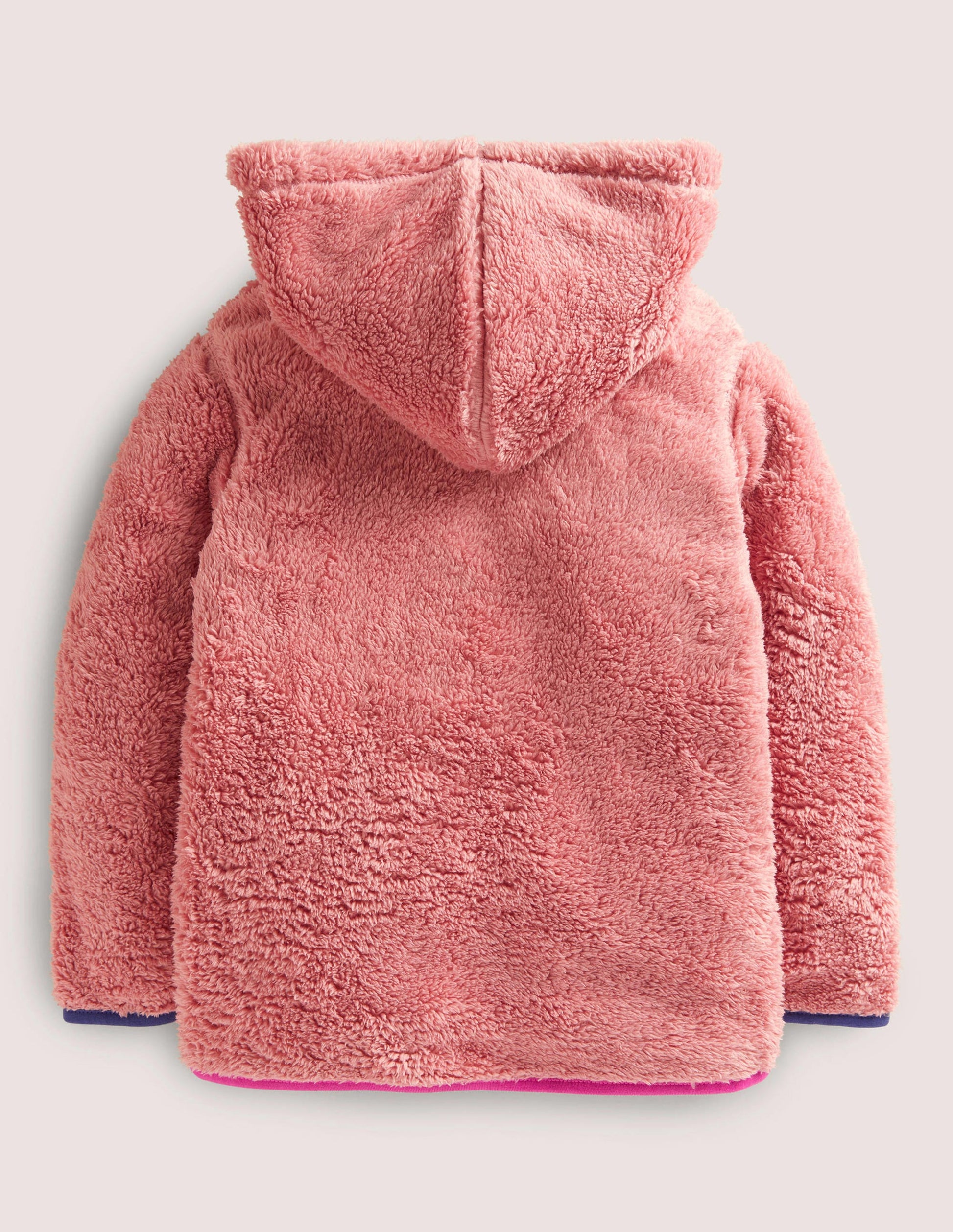 Borg Hoodie-Almond Pink-2