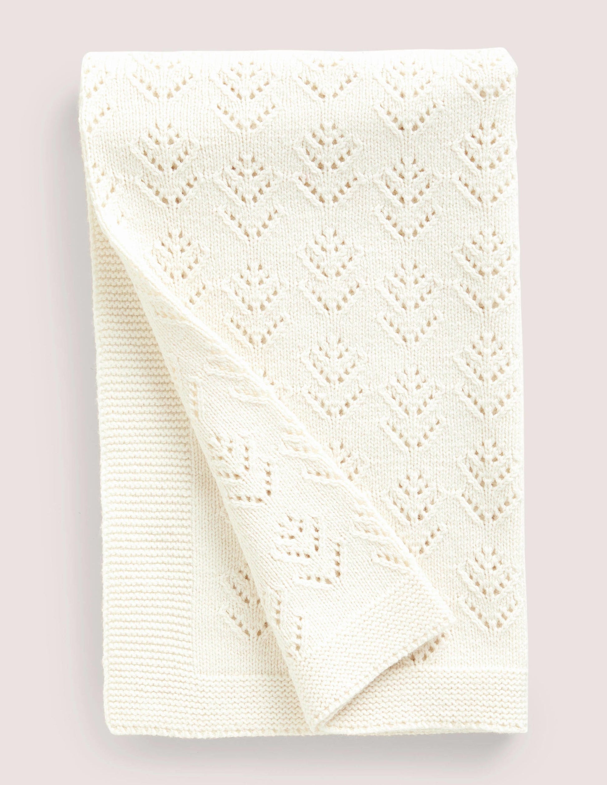 Knitted Blanket-Ivory-1