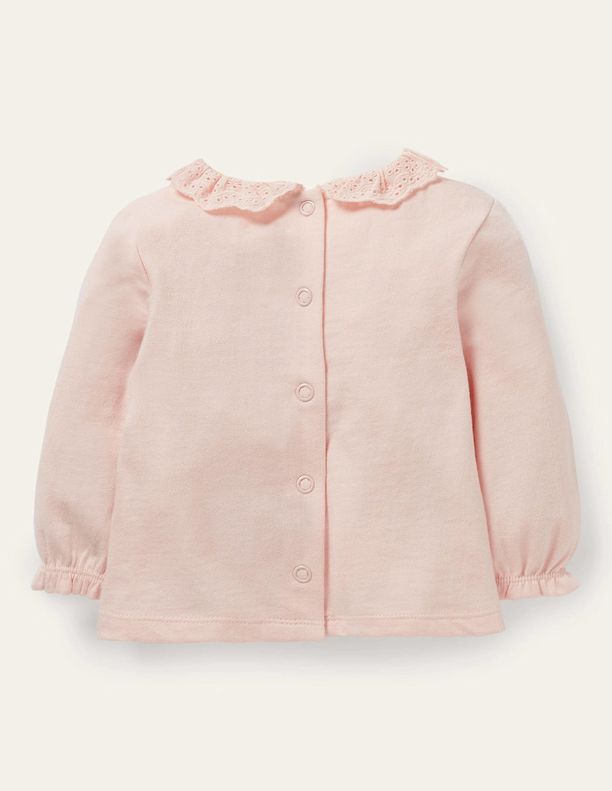 Long-Sleeved Broderie T-shirt-Provence Dusty Pink-2