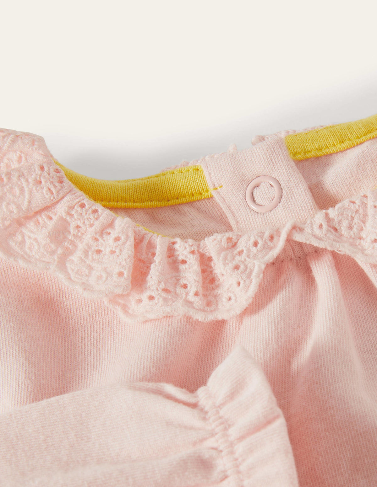 Long-Sleeved Broderie T-shirt-Provence Dusty Pink-3
