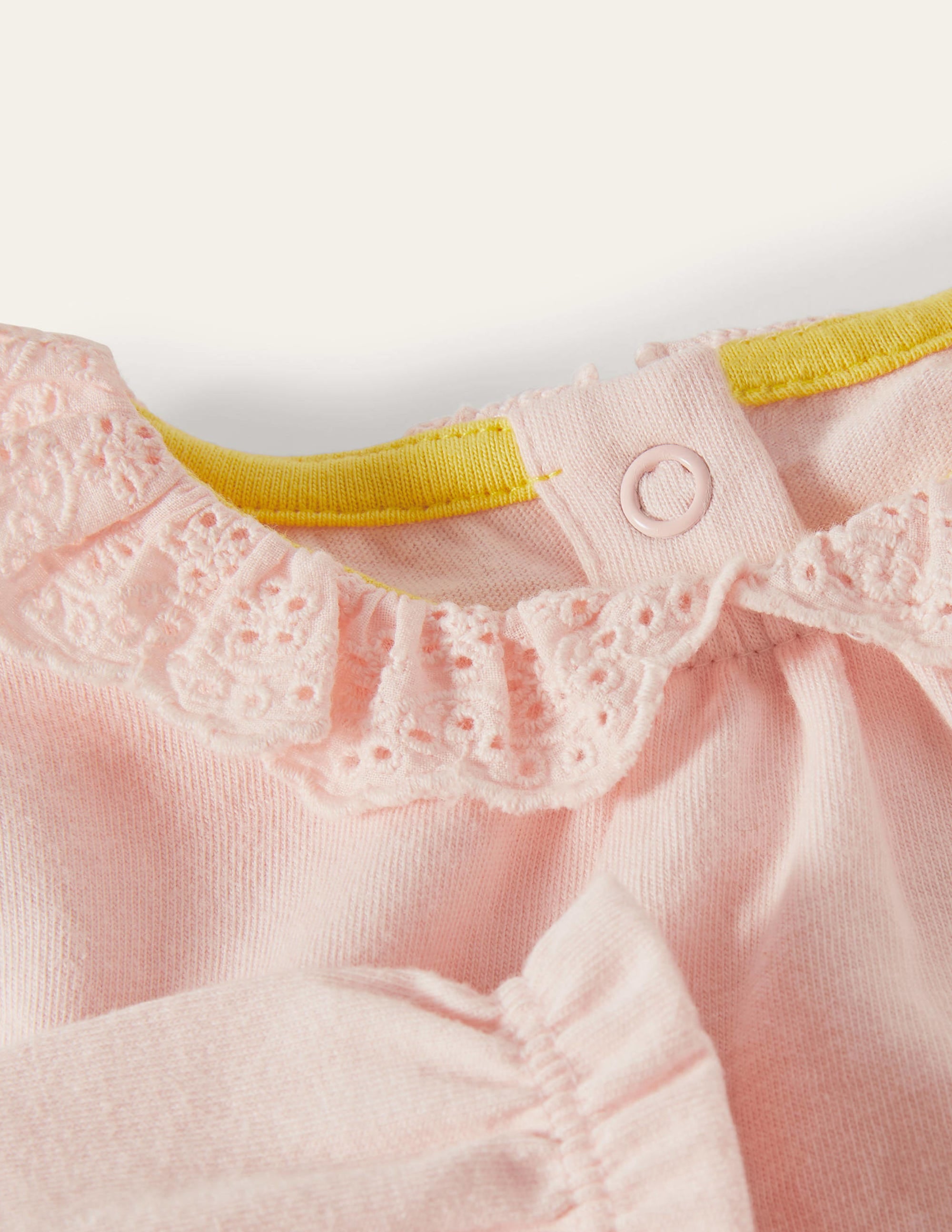 Long-Sleeved Broderie T-shirt-Provence Dusty Pink - Image 3