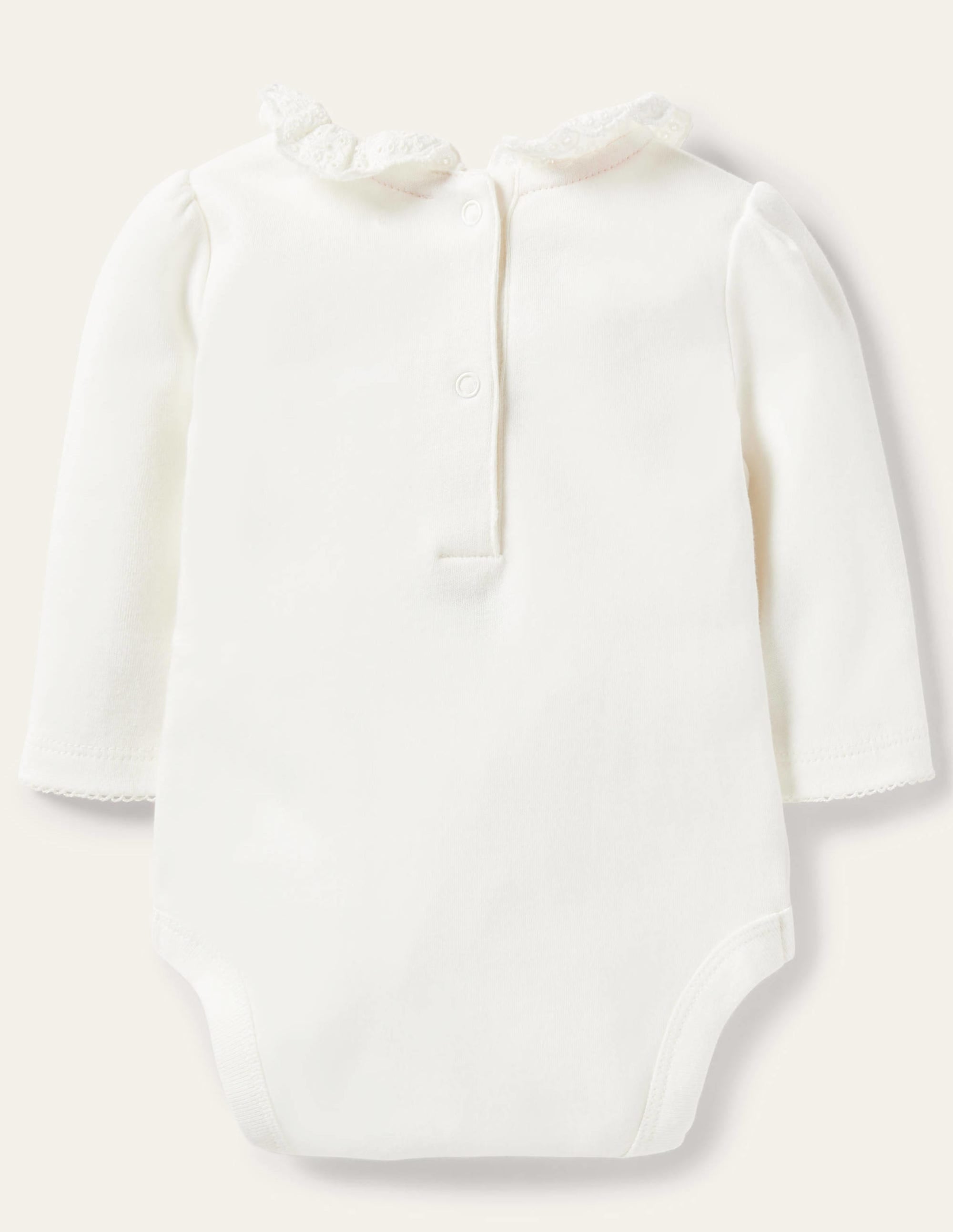 Long-Sleeved Collared Body-Ivory - Image 1