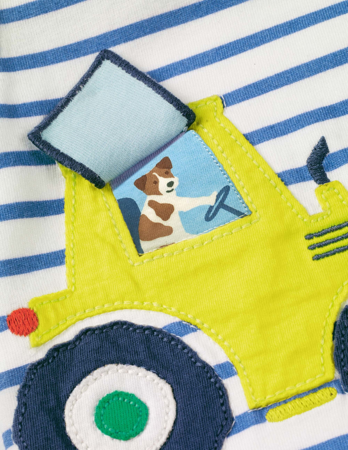 Big Appliqué T-shirt-White/Duke Blue Digger - Image 3