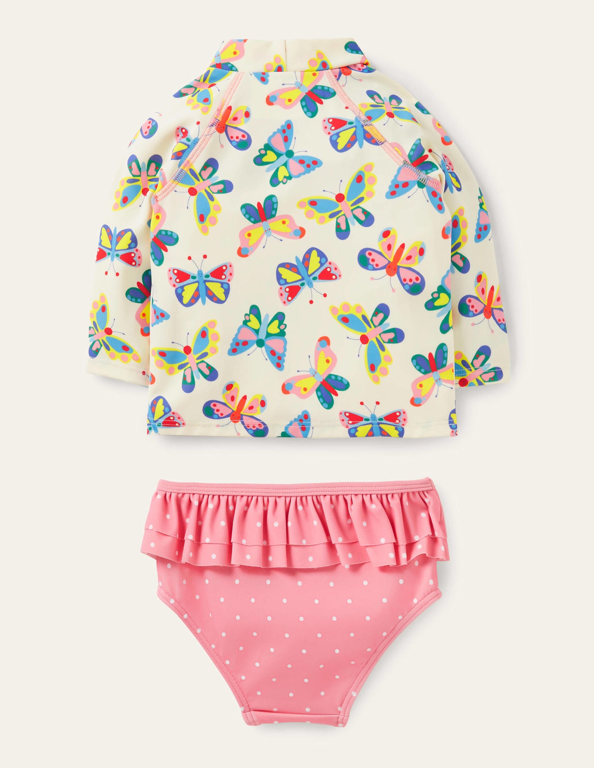 Rash Guard Set-Ivory Butterflies - Image 2