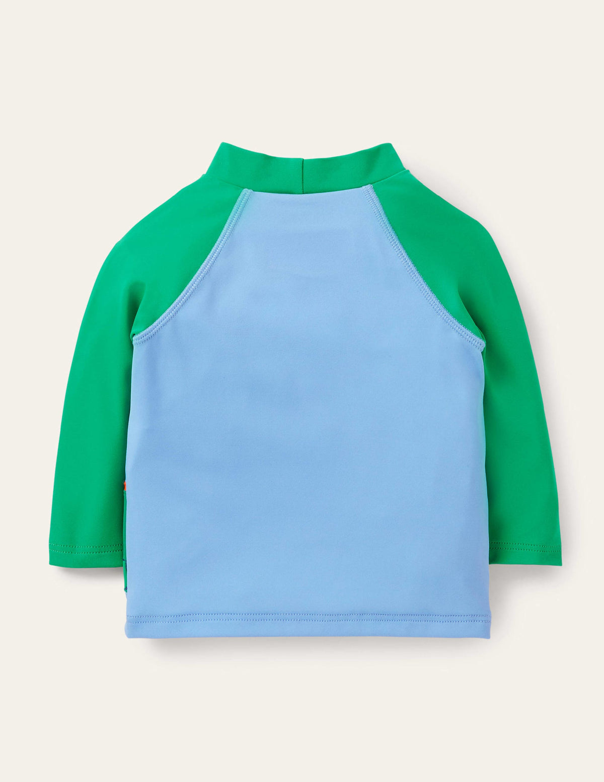 Appliqué Rash Guard-Surfboard Blue Dino Scene - Image 2