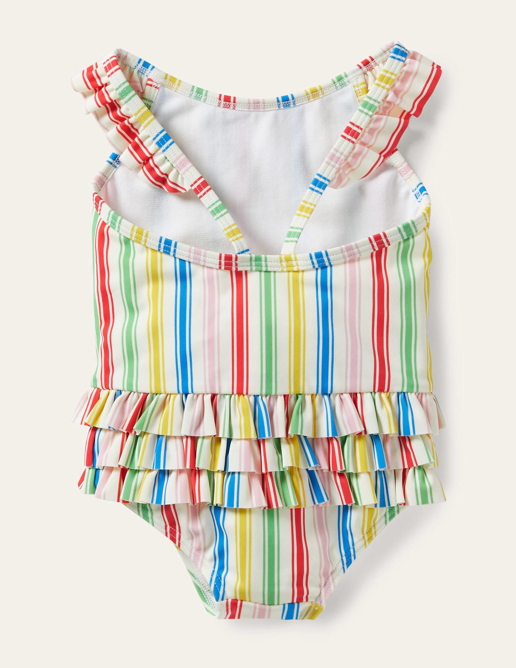 Frill Detail Swimsuit-Multi Stripe - Image 2
