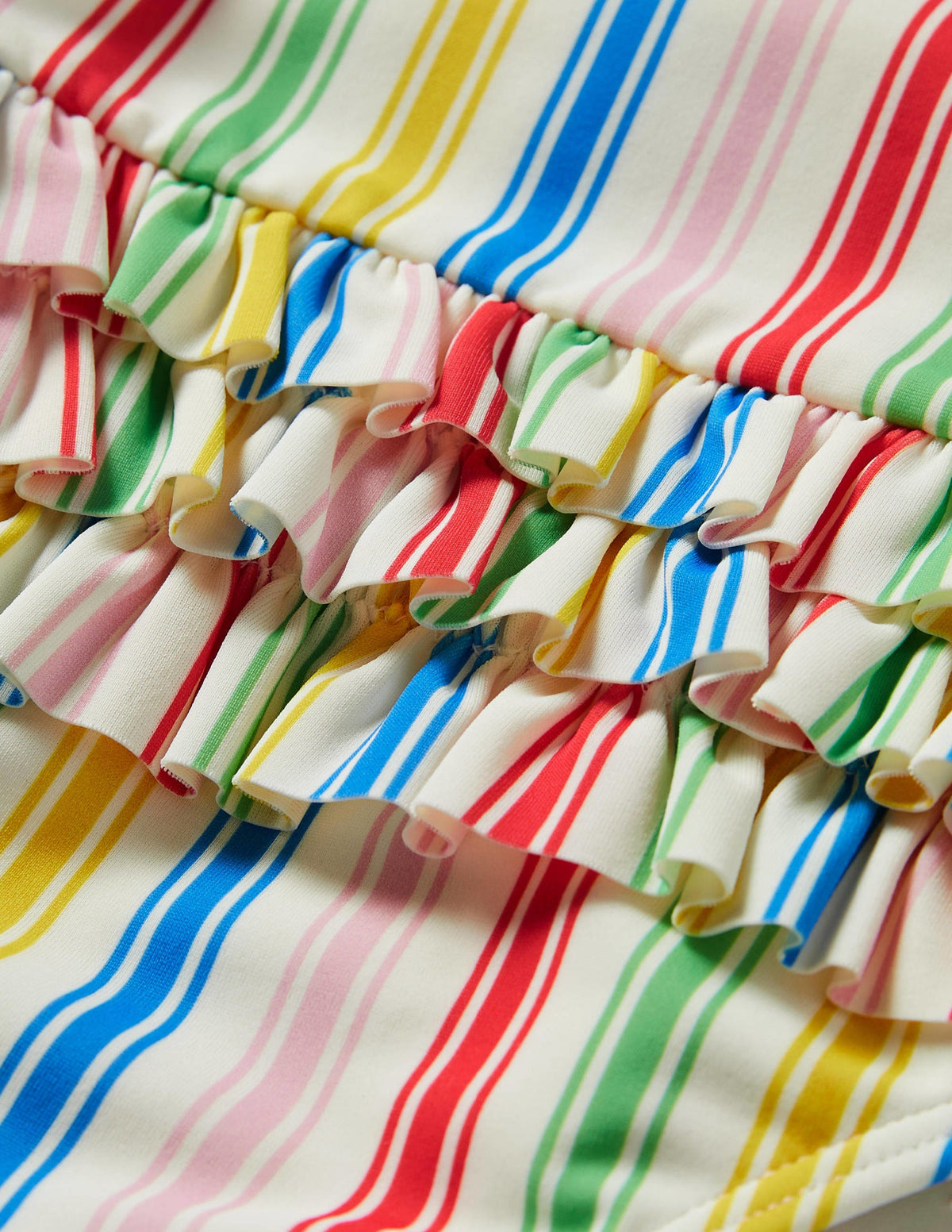 Frill Detail Swimsuit-Multi Stripe - Image 3