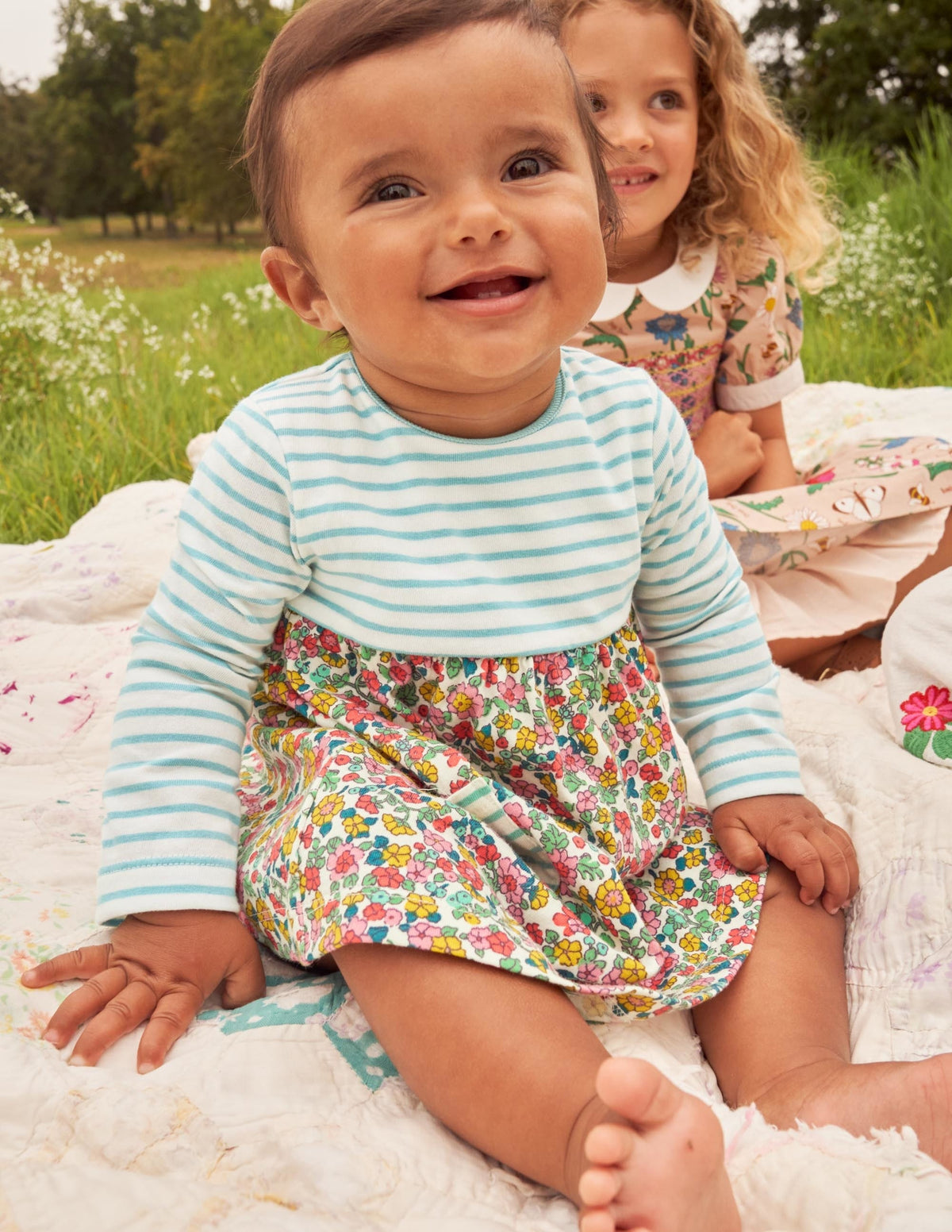 Hotch Potch Dress-Multi Vintage Flowerbed-4