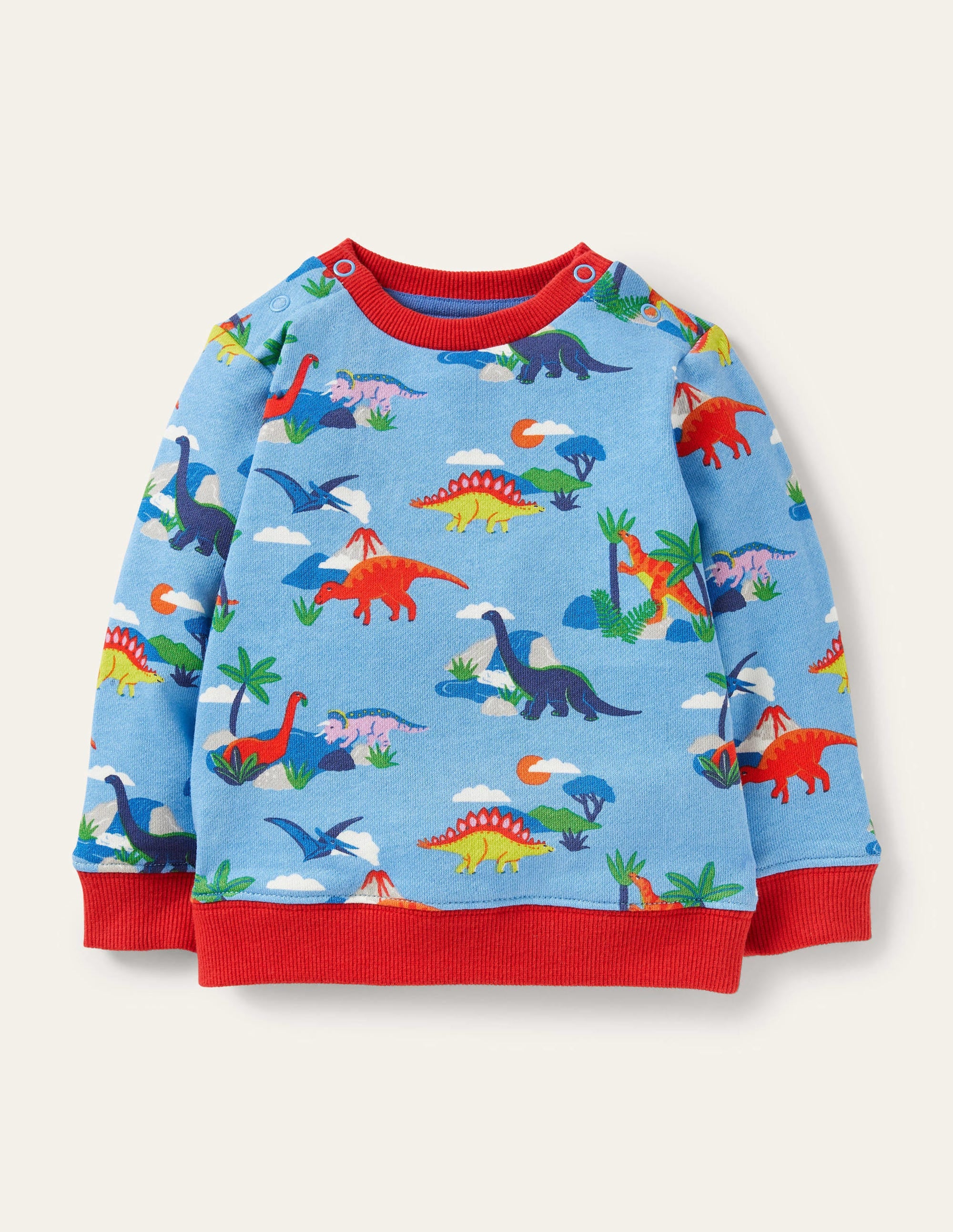 Cosy Sweatshirt-Surfboard Blue Dino Scene - Image 1