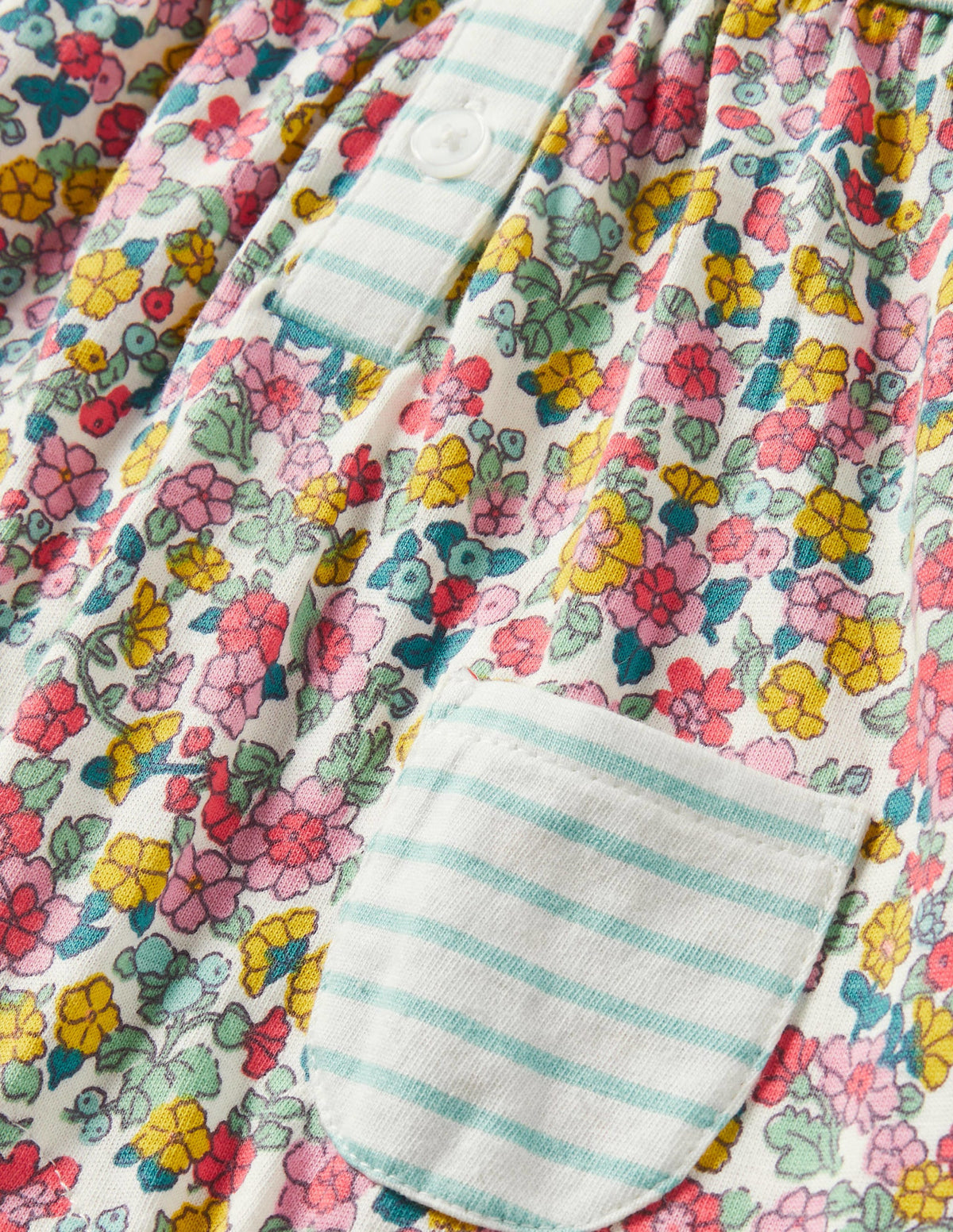 Jersey Hotchpotch Romper-Multi Vintage Flowerbed - Image 3