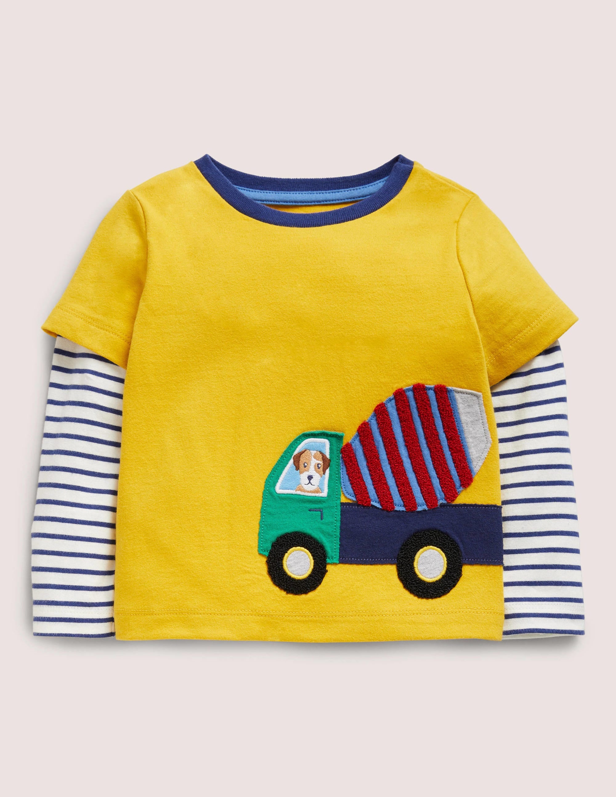 Appliqué T-shirt-Honeycomb Yellow Truck - Image 1