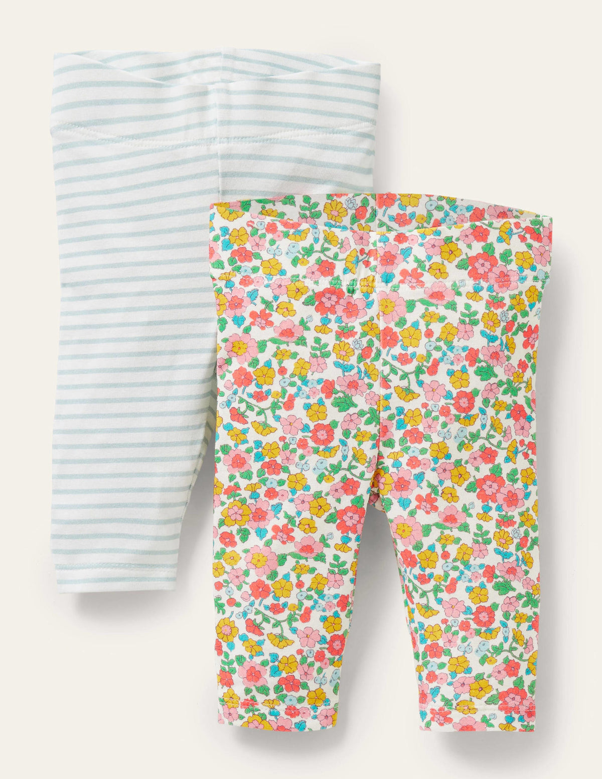 Twin Pack Leggings-Multi Vintage Flowerbed - Image 1