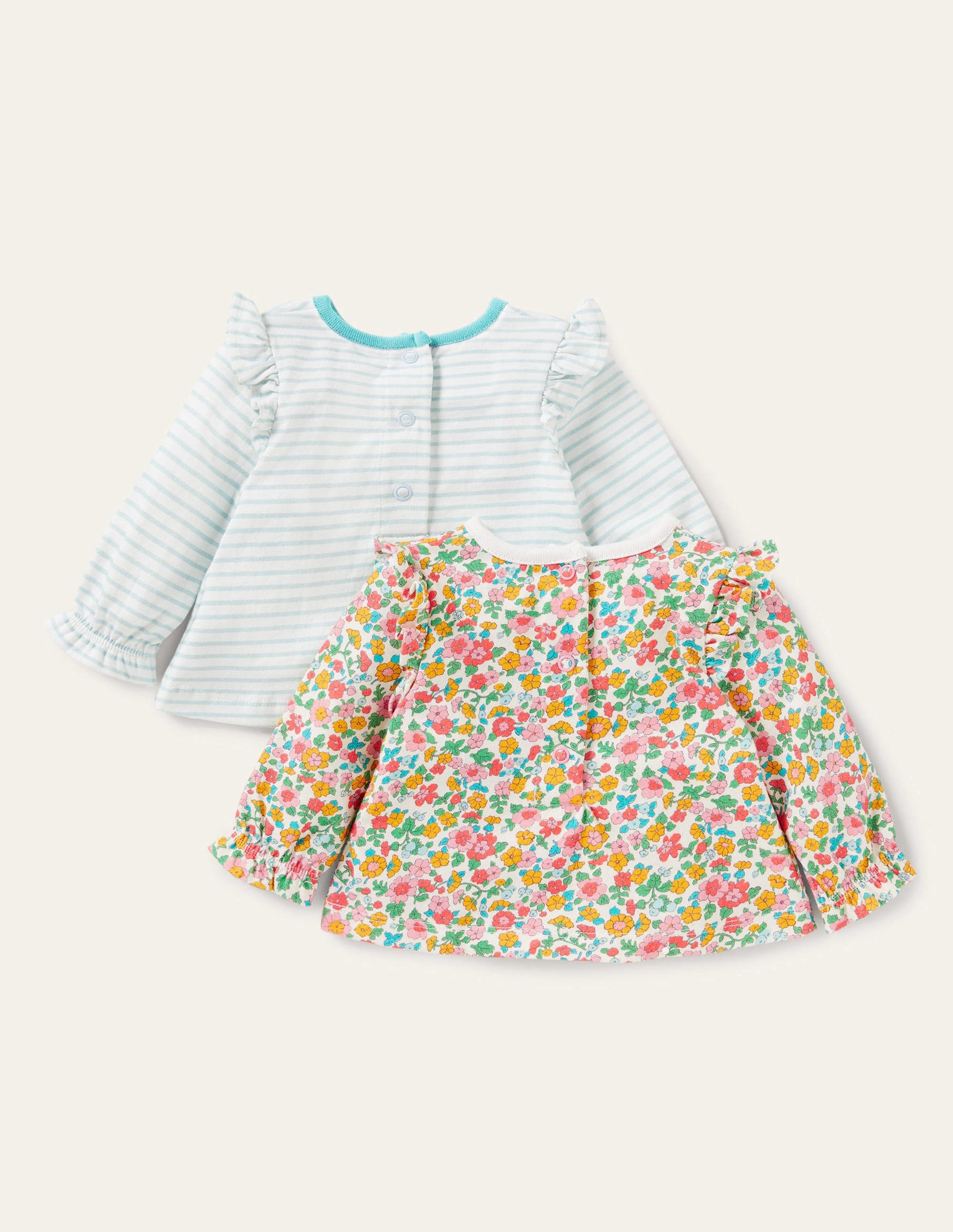 Twin Pack T-shirts-Multi Vintage Flowerbed-2