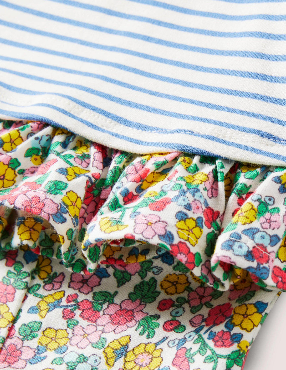 Jersey Hotchpotch Playset-Ivory/Blue Vintage Flowerbed-3