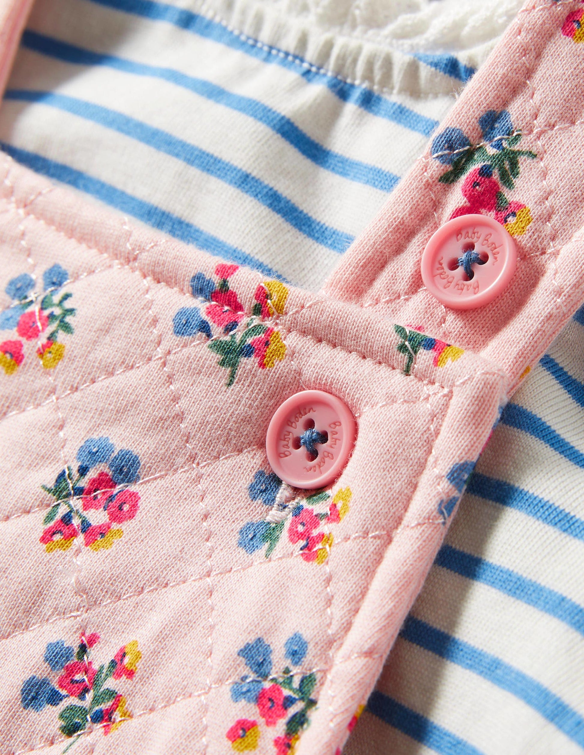 Quilted Overall Set-Provence Dusty Pink Posy-3