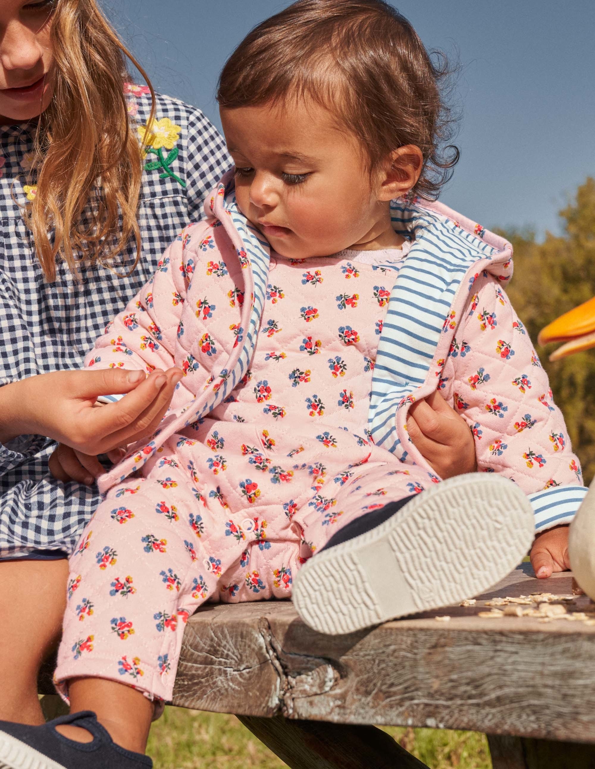 Quilted Overall Set-Provence Dusty Pink Posy - Image 5