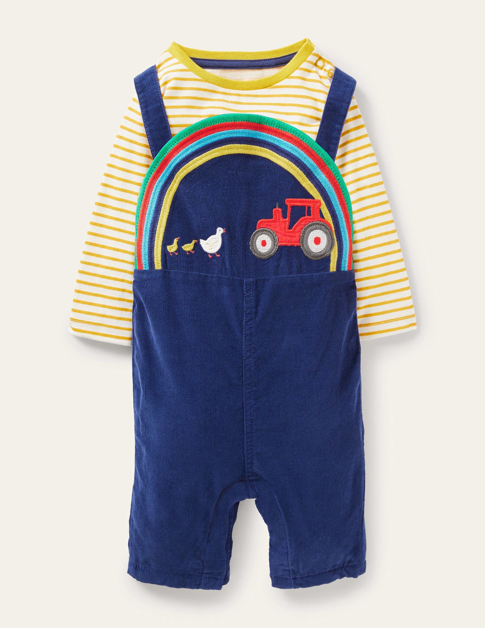 Woven Logo Overall Set-Starboard Blue Farm-1