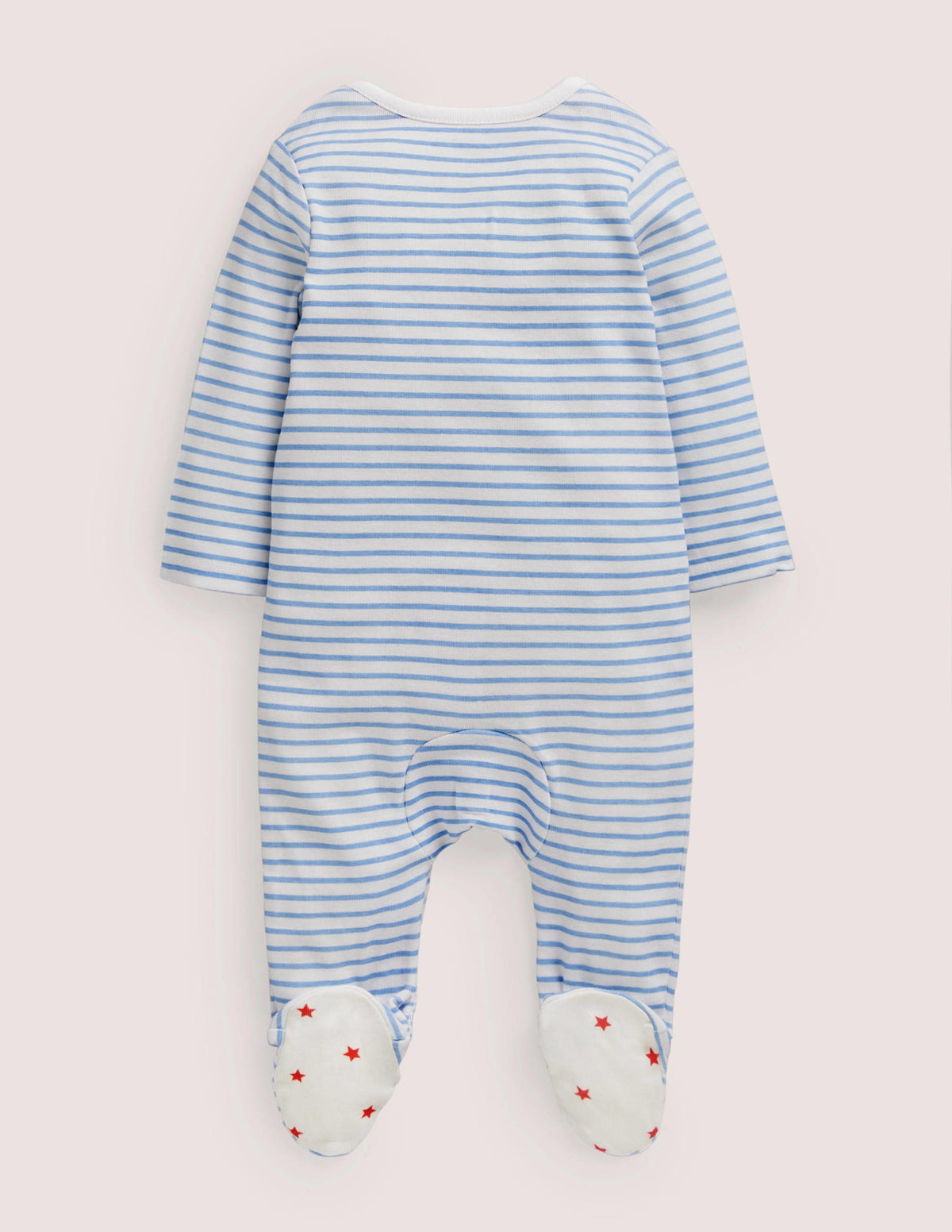Sibling Brother Sleepsuit-Ivory/Dusty Blue - Image 2