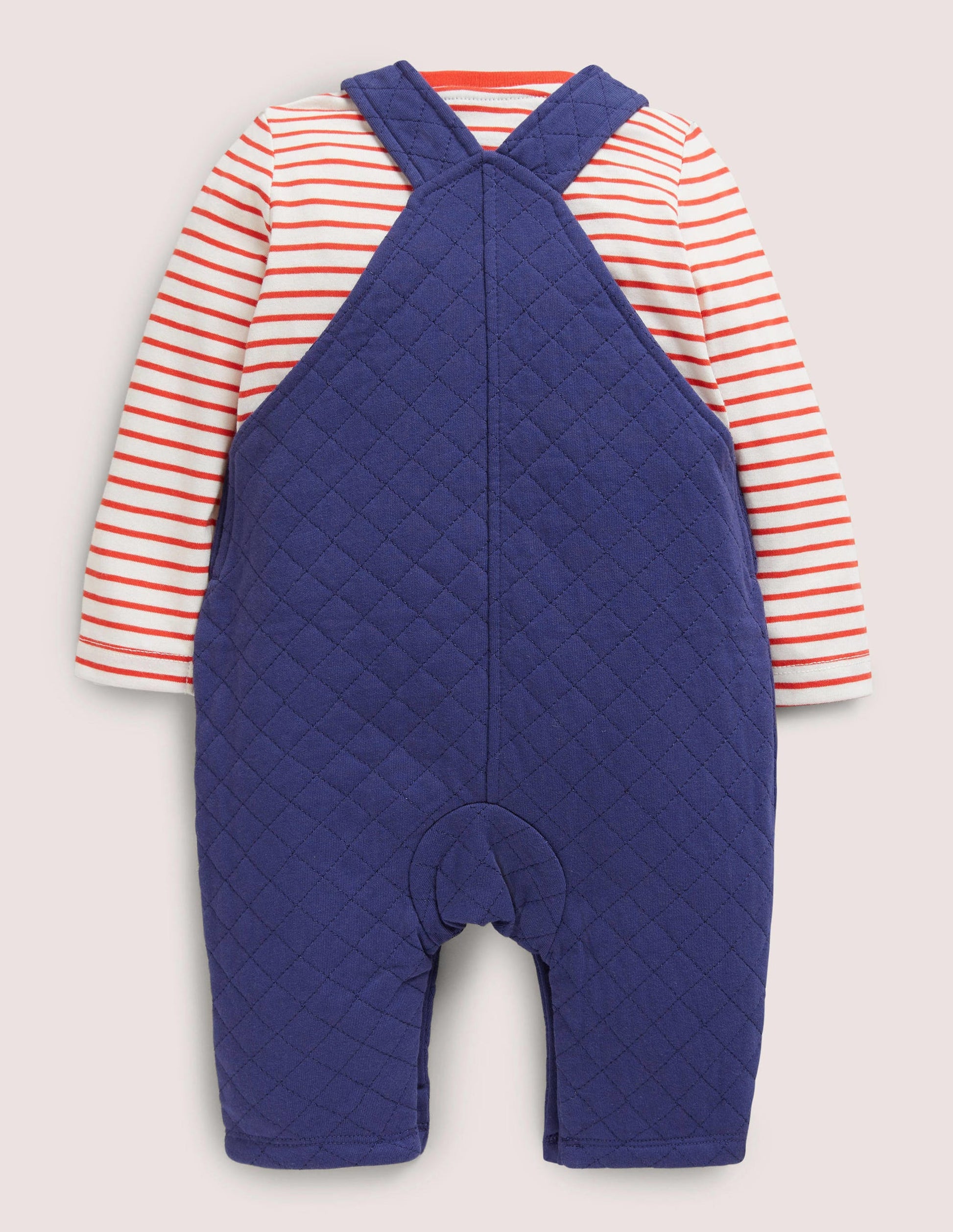 Quilted Overall Set-Starboard Blue Tractor-2