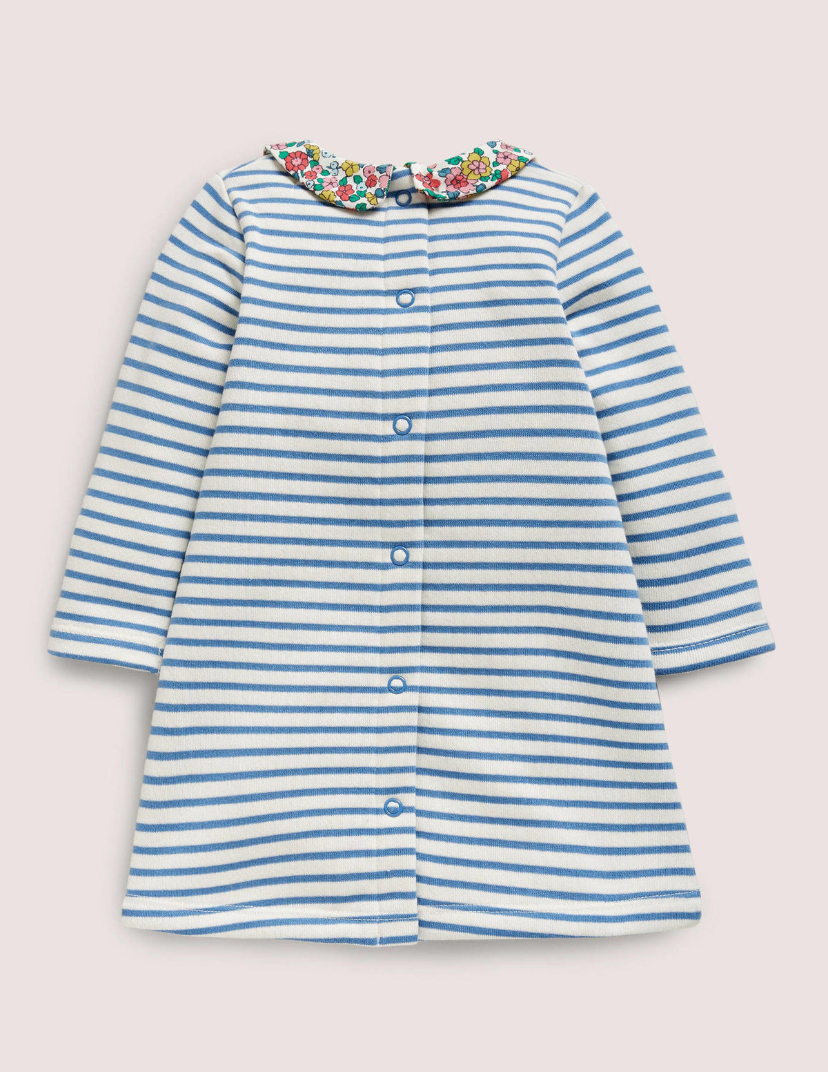 Appliqué Sweatshirt Dress-Ivory/Elizabethan Blue Dog-2
