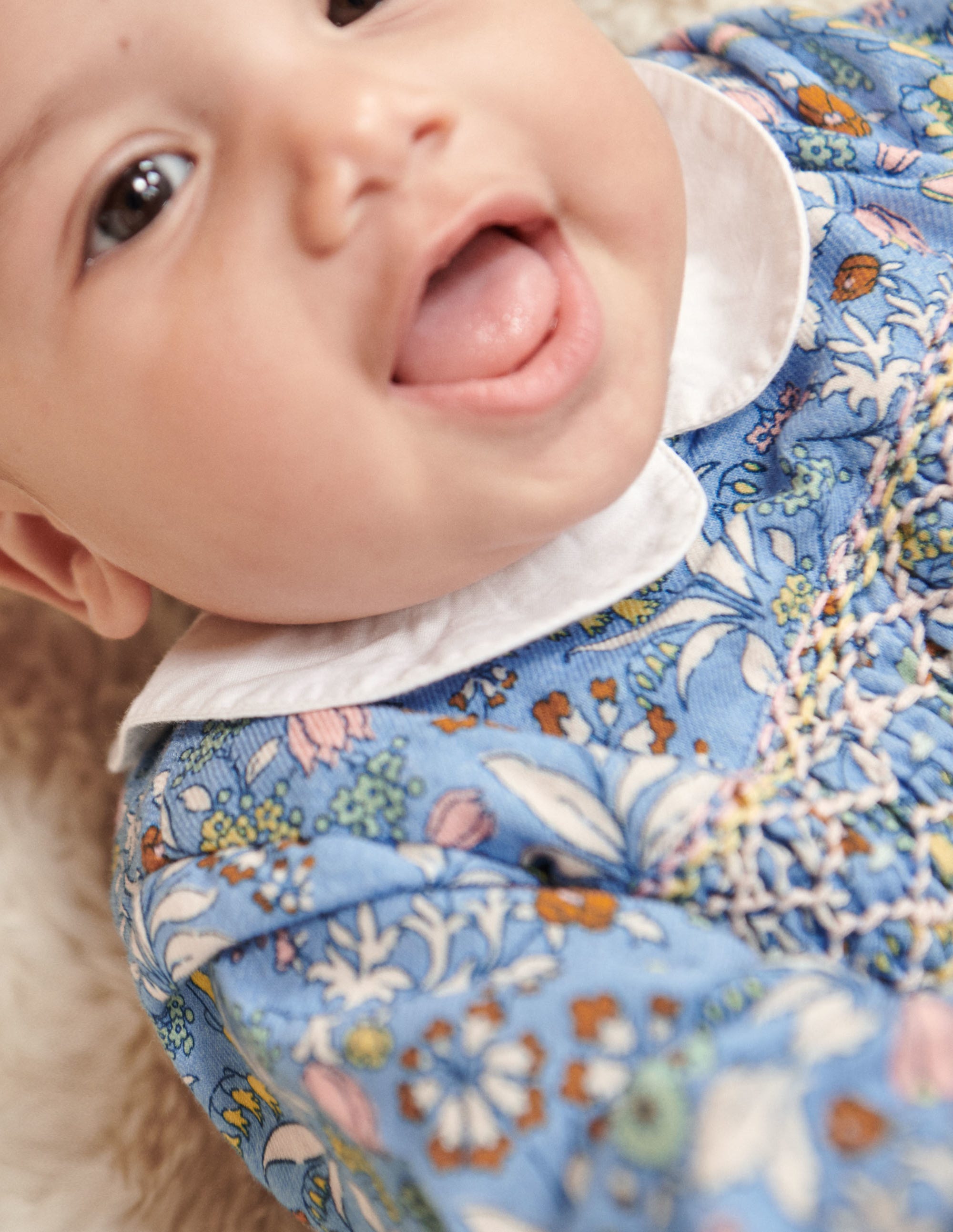Floral Romper-Dusty Blue Floral - Image 2