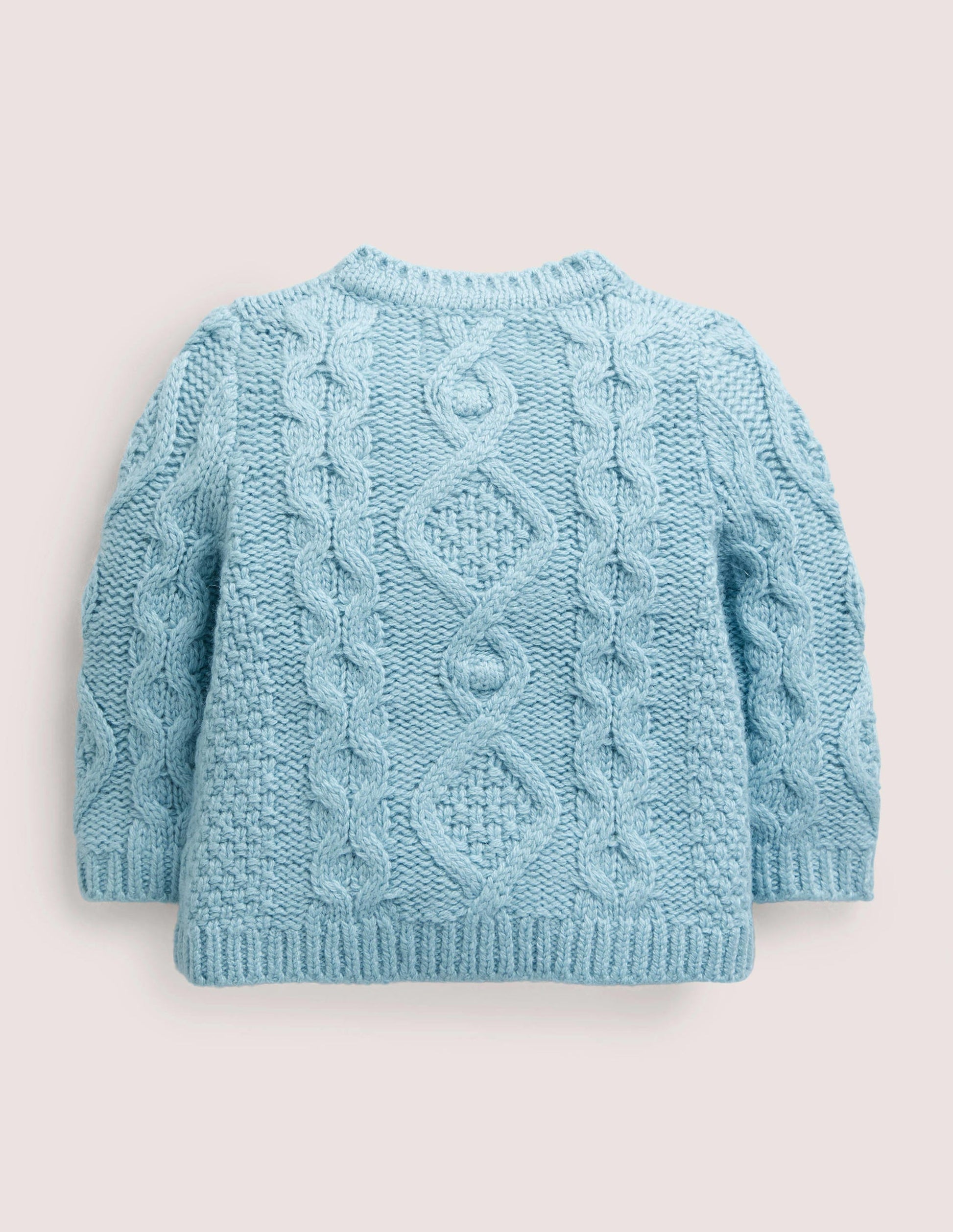 Cable Cardigan-Aqua Blue Floral-2