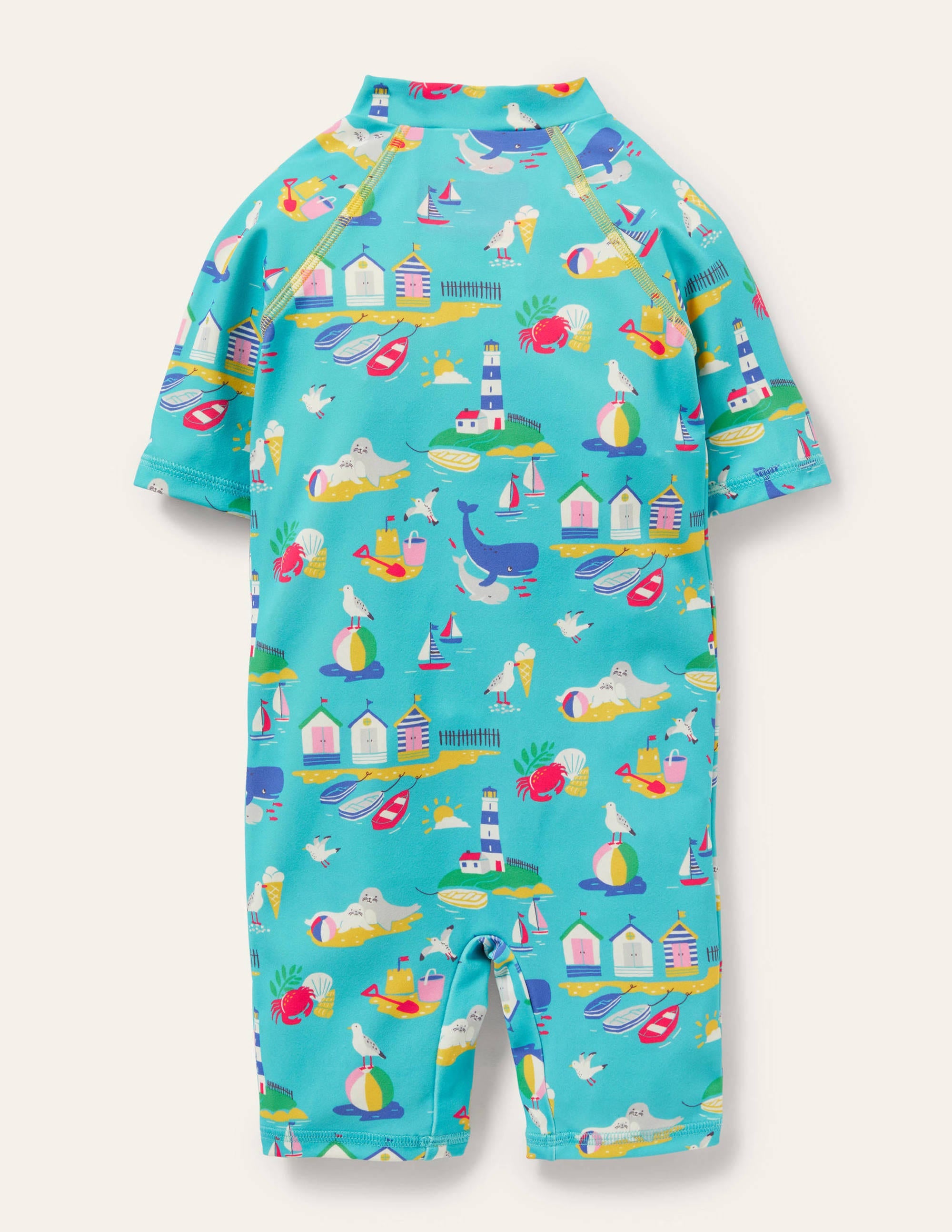 Fun Surf Suit-Aqua Coastal Scene - Image 2