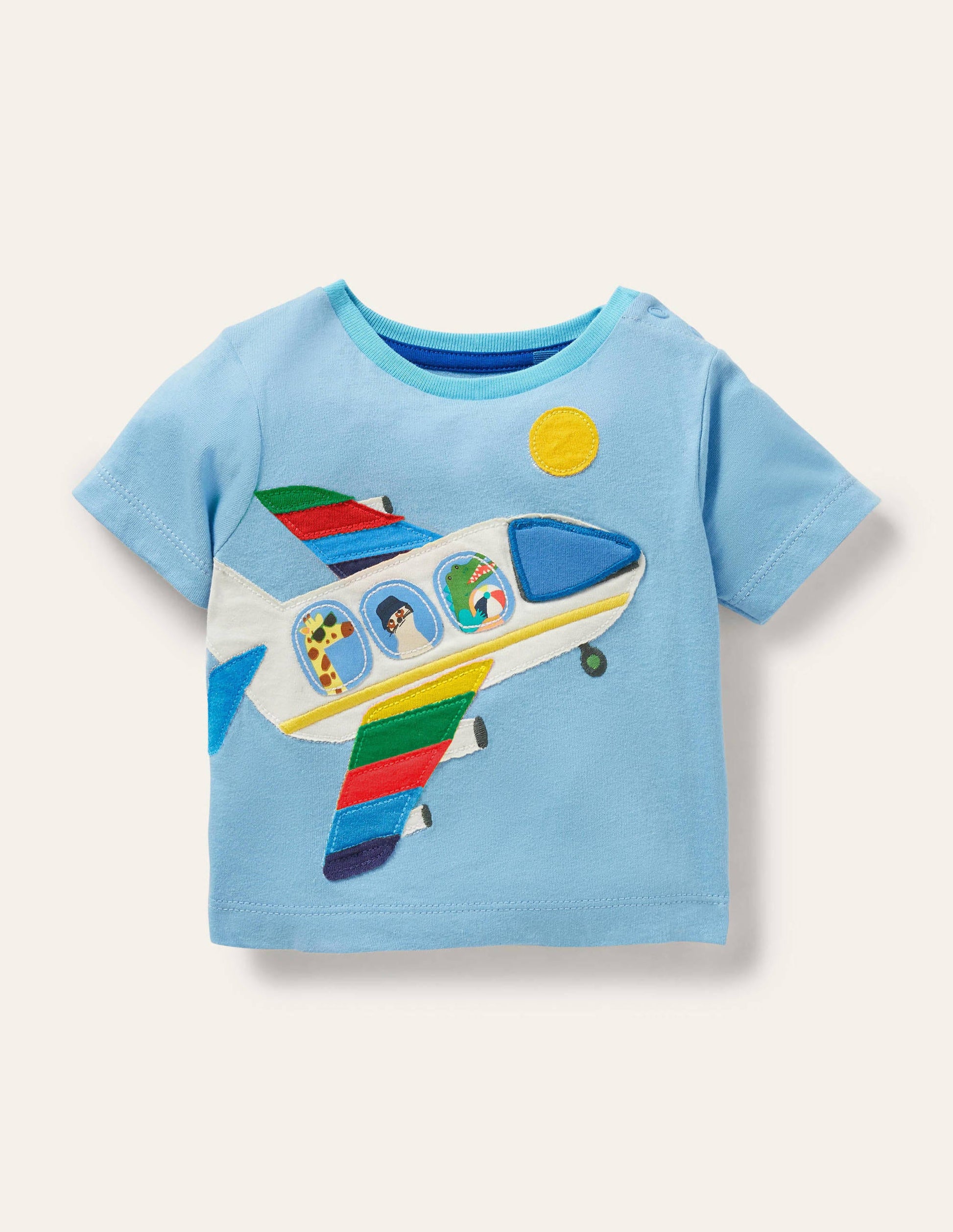 Lift-the-flap Jersey T-shirt-Georgian Blue Plane-1