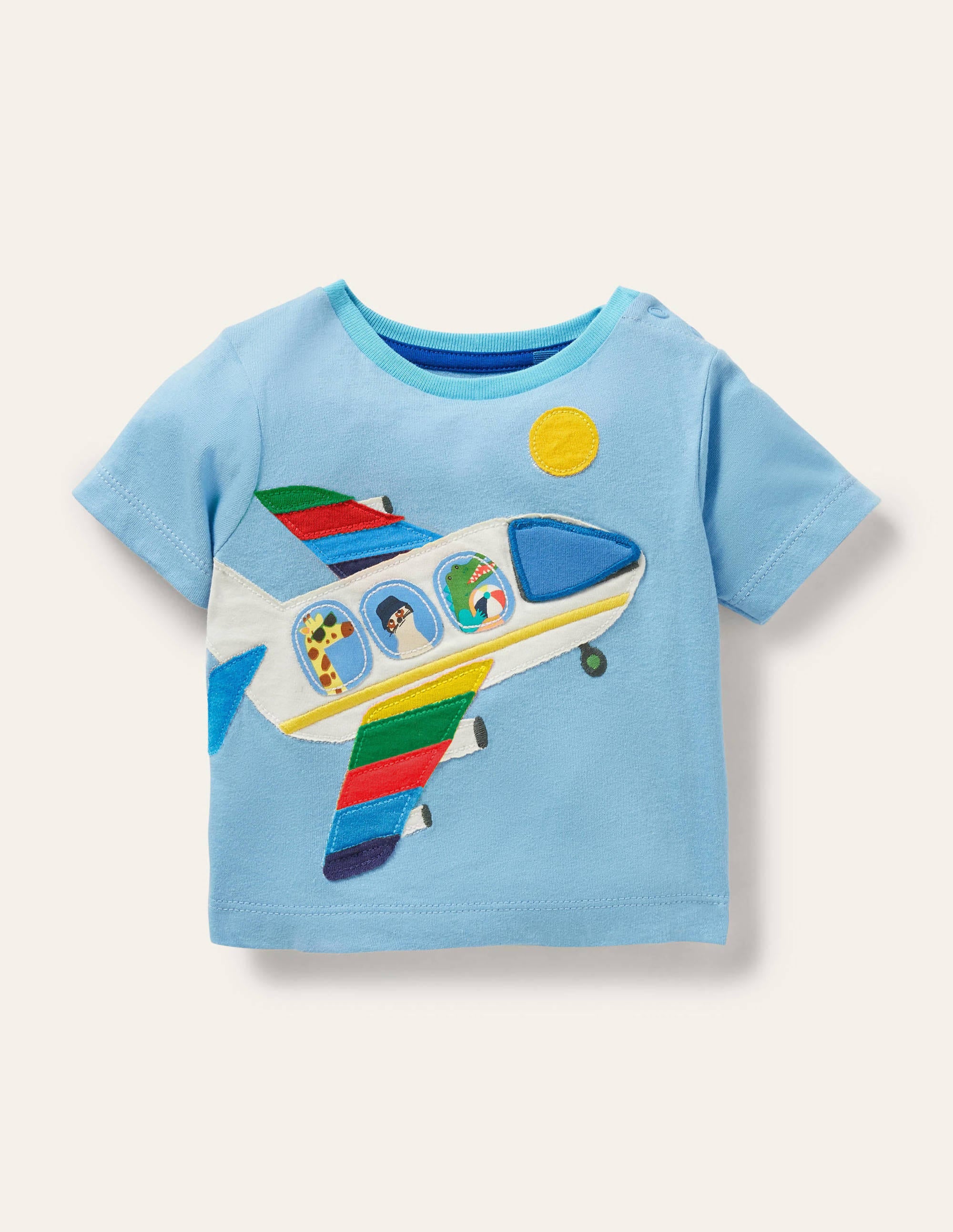 Lift-the-flap Jersey T-shirt-Georgian Blue Plane - Image 1