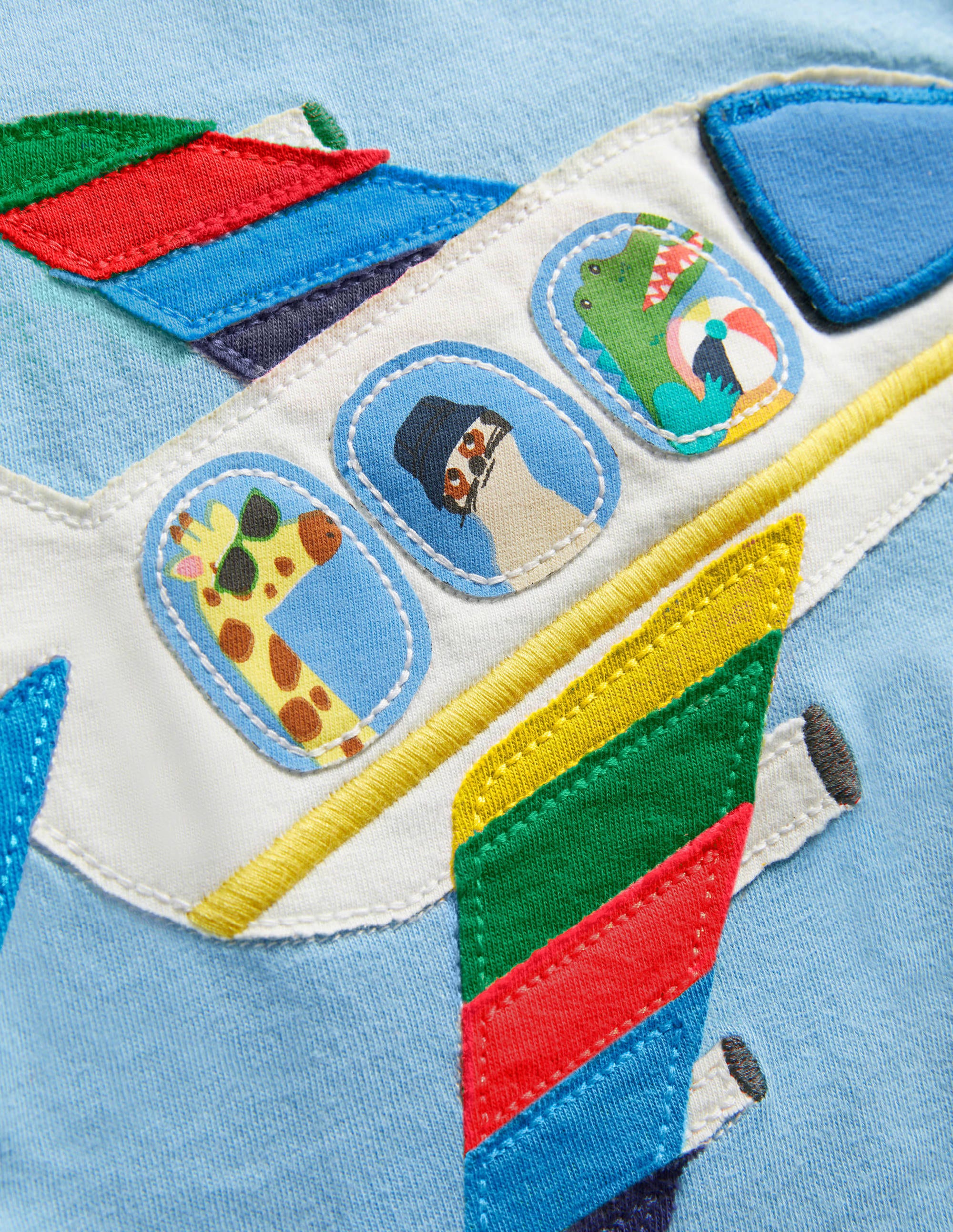 Lift-the-flap Jersey T-shirt-Georgian Blue Plane - Image 3