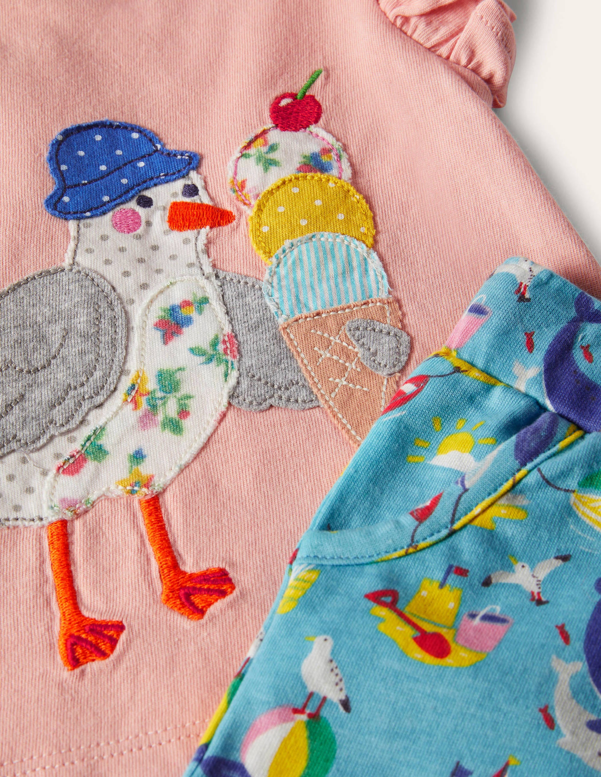 Frill Appliqué Playset-Aqua Coastal Seagull - Image 3