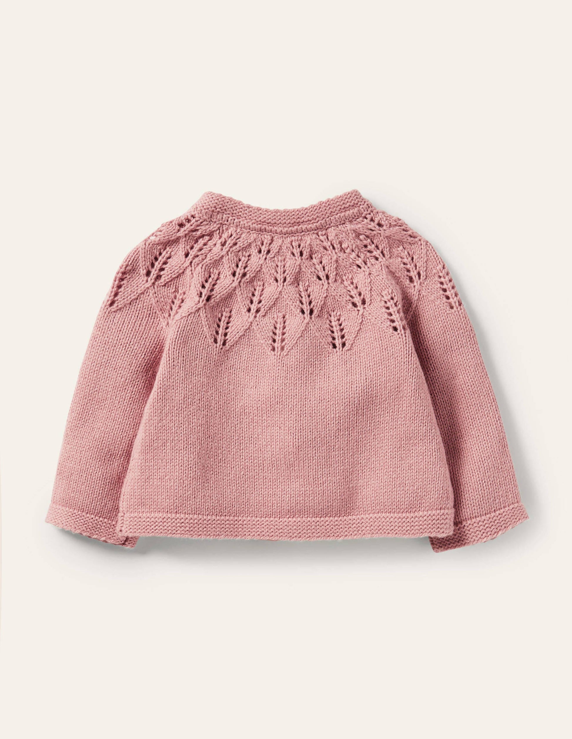 Everyday Textured Cardigan-Almond Pink-2