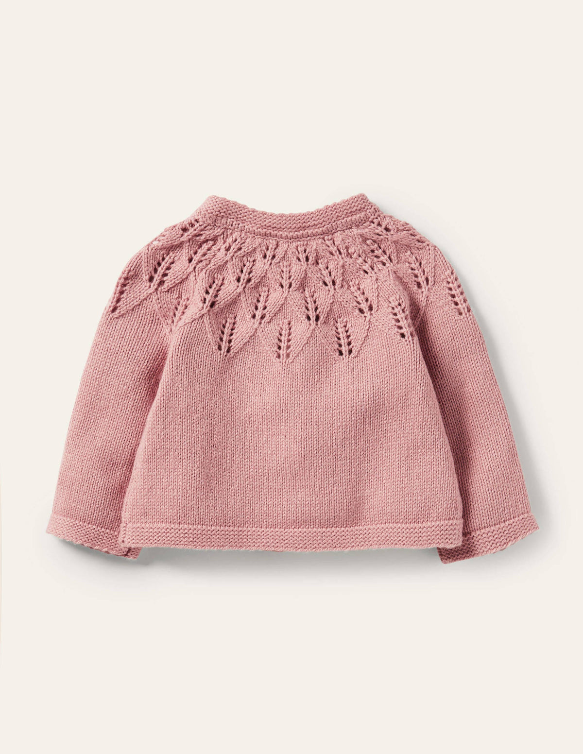 Everyday Textured Cardigan-Almond Pink - Image 2
