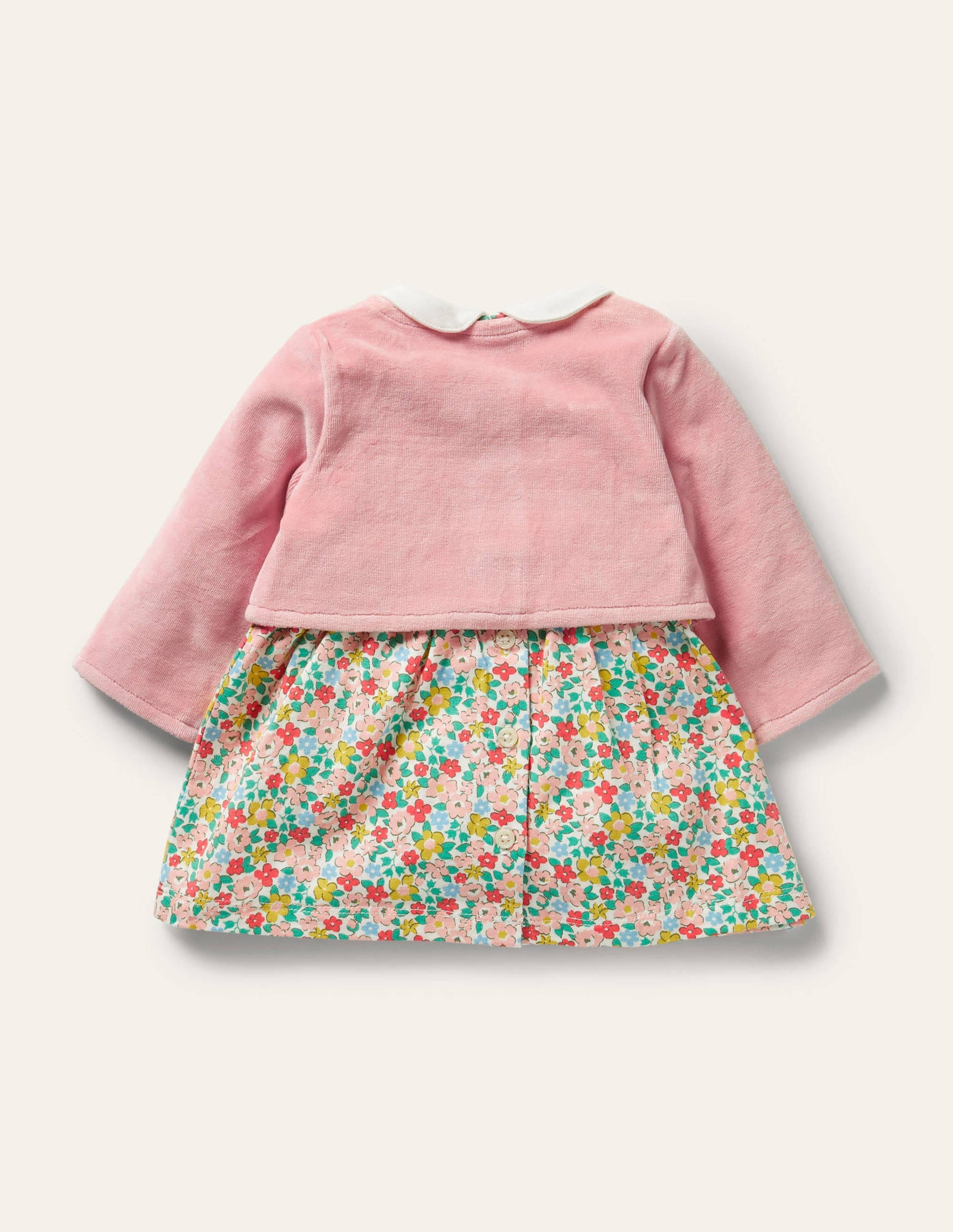Jersey Dress and Jacket Set-Boto Pink Spring Floral-2