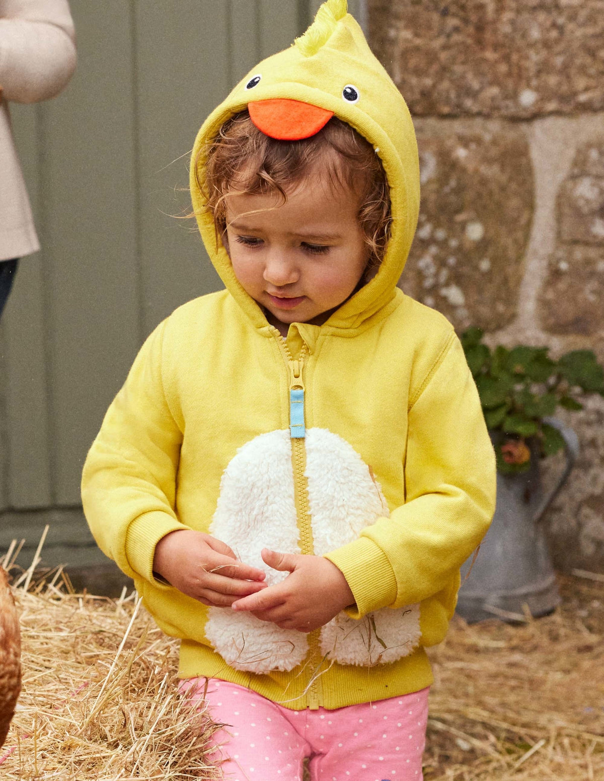 Teddy-lined Hoodie-Sweetcorn Yellow Chick-4