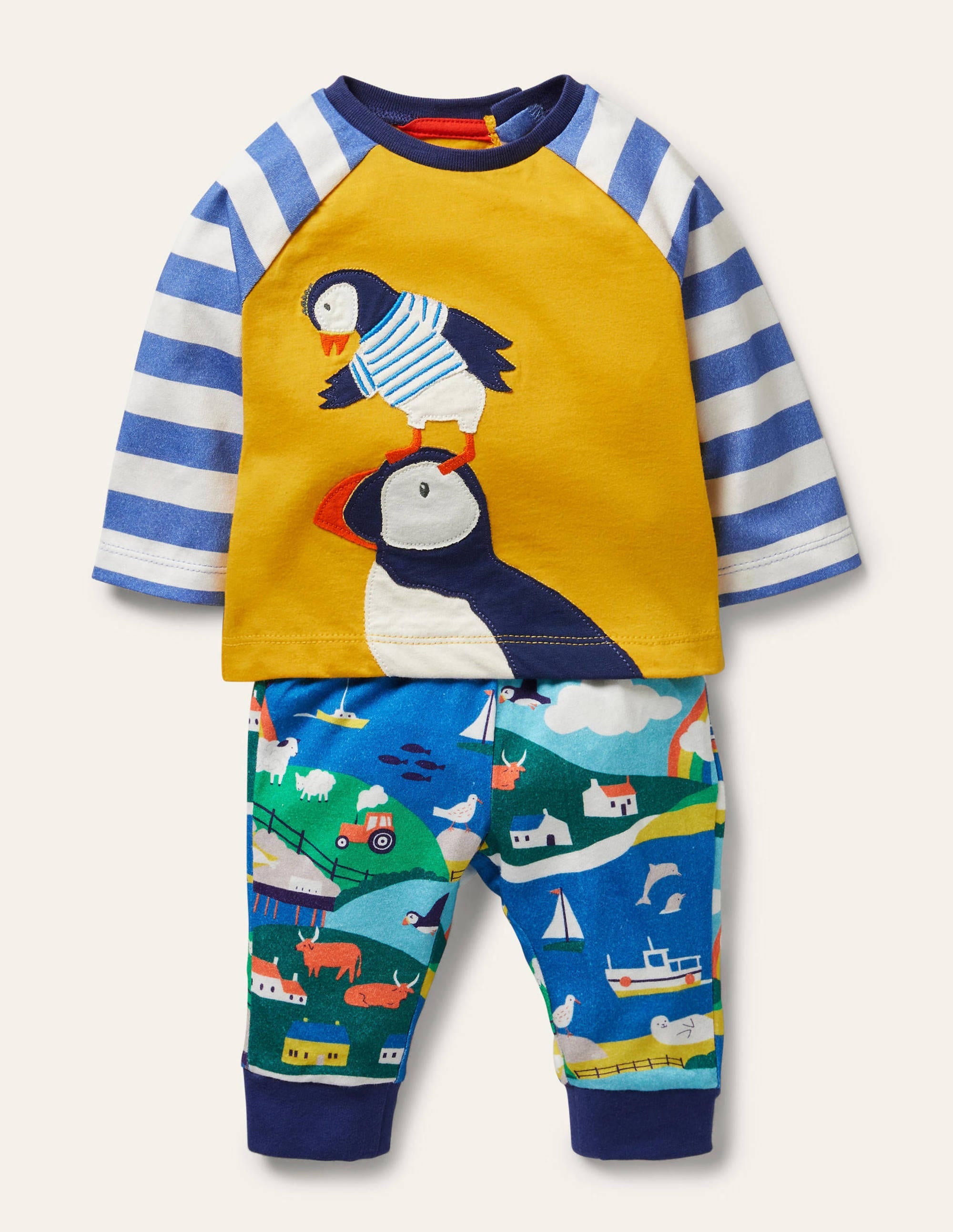 Appliqué Jersey Playset-Multi Coastal Scene - Image 1