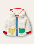 Hooded Soft Borg Jacket-Oatmeal