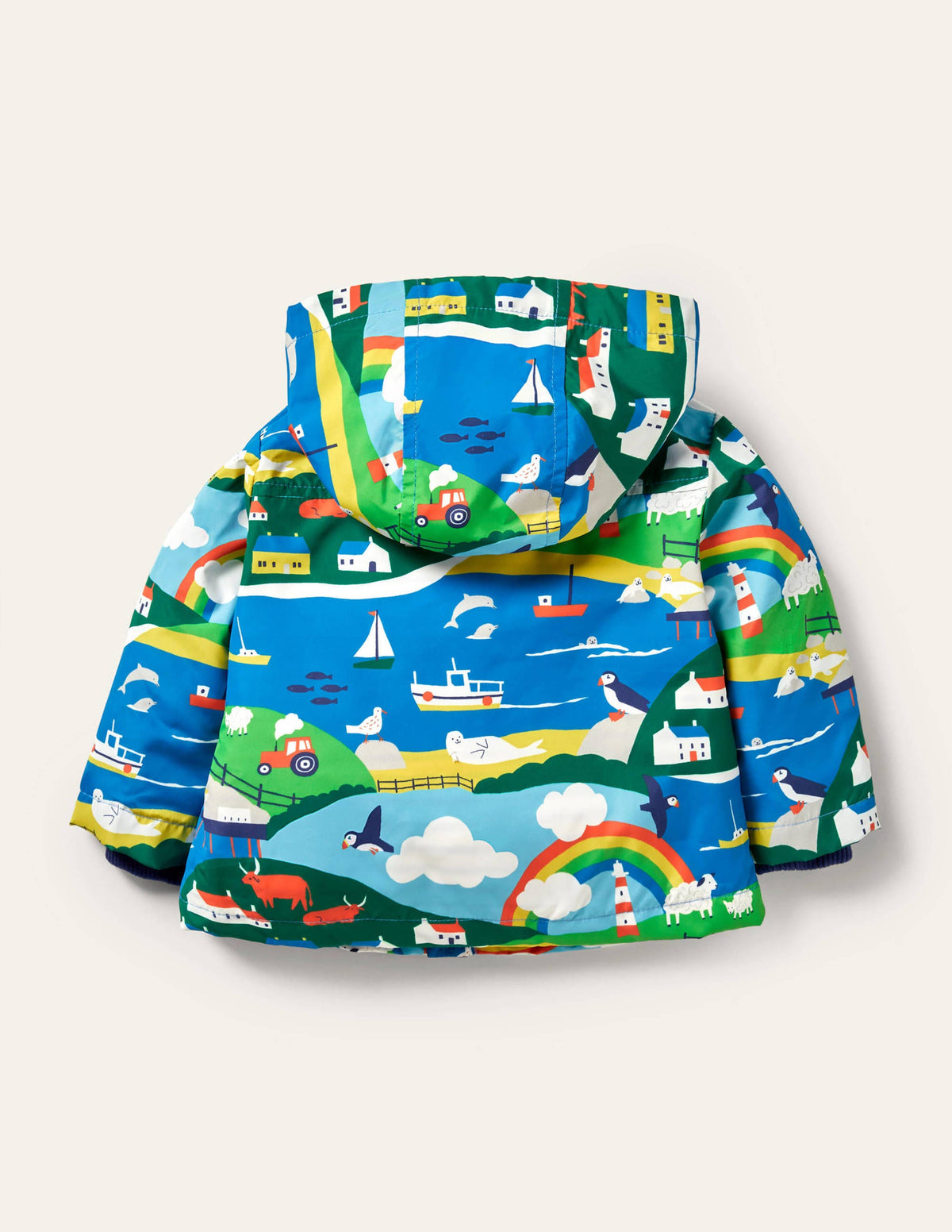 3-in-1 Printed Jacket-Multi Coastal Scene - Image 2