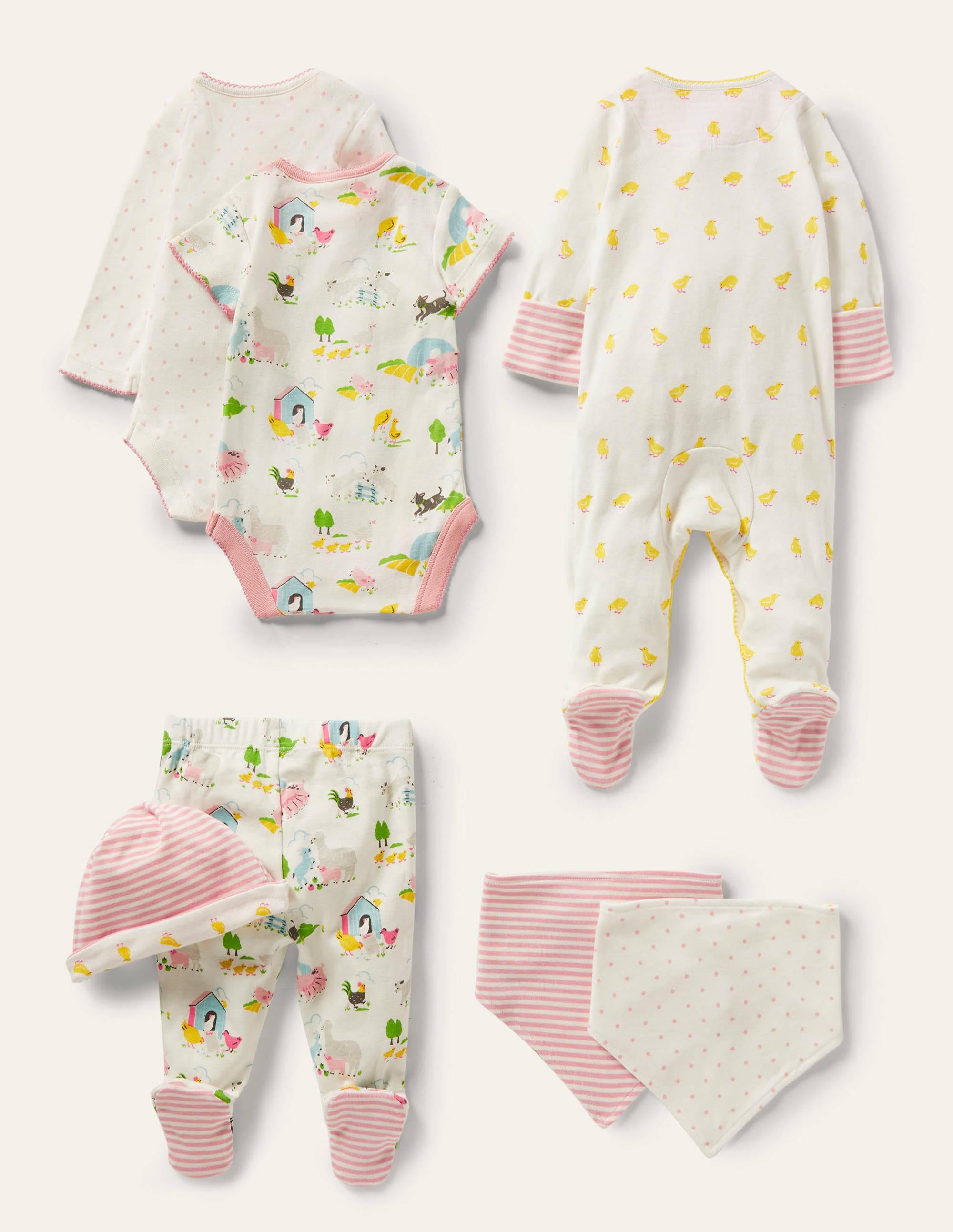 GOTS Organic 7 Piece Gift Set-Multi Farmyard Friends - Image 2