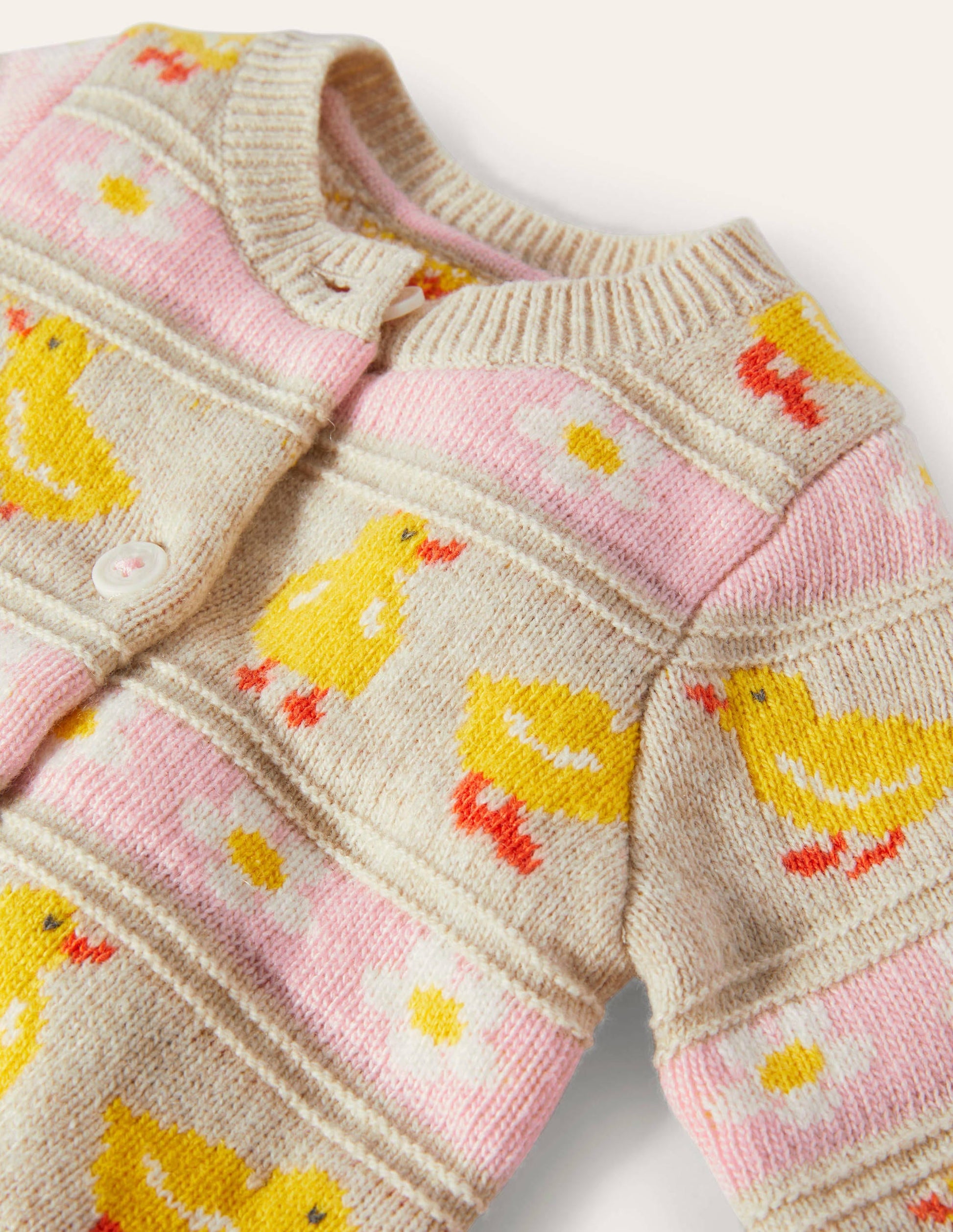 Fair Isle Knitted Cardigan-Sweetcorn Chicks-3