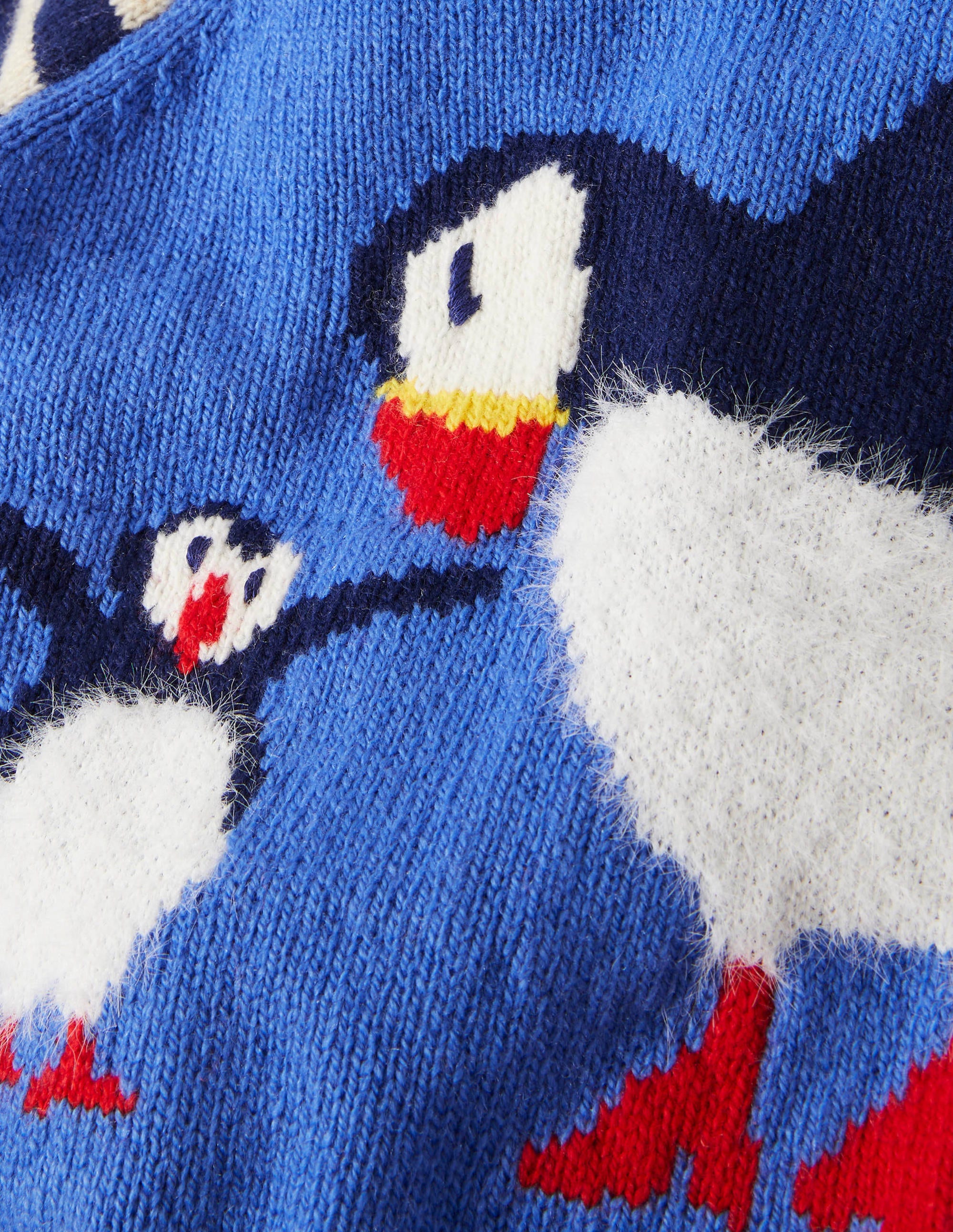 Knitted Sweater-Elizabethan Blue Puffins - Image 3