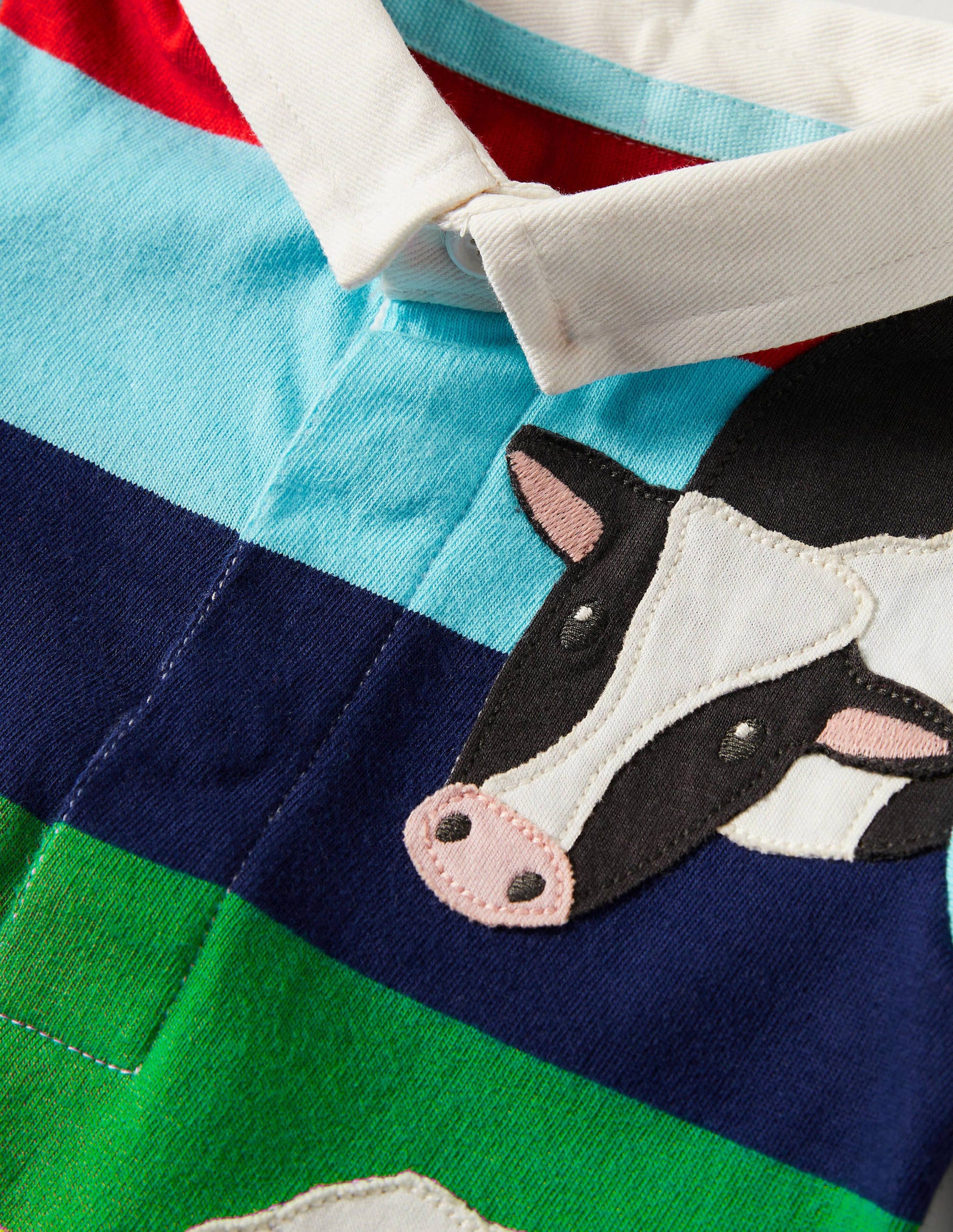 Appliqué Rugby T-shirt-Multi Rainbow-3