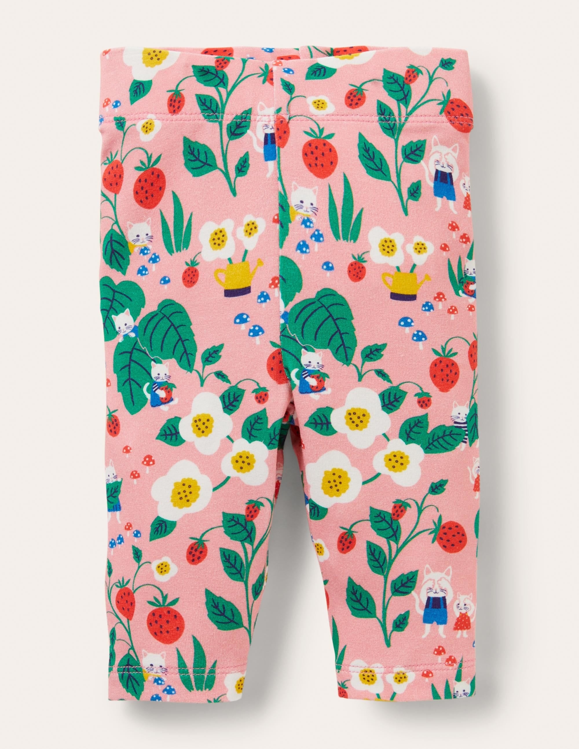 Baby Leggings-Pink Lemonade Strawberry Patch - Image 1
