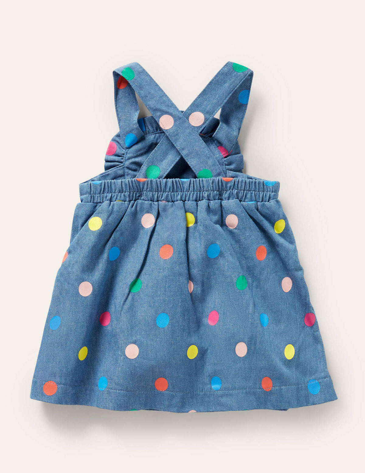 Multi Spot Pinnie Dress-Chambray Multi Spot - Image 2