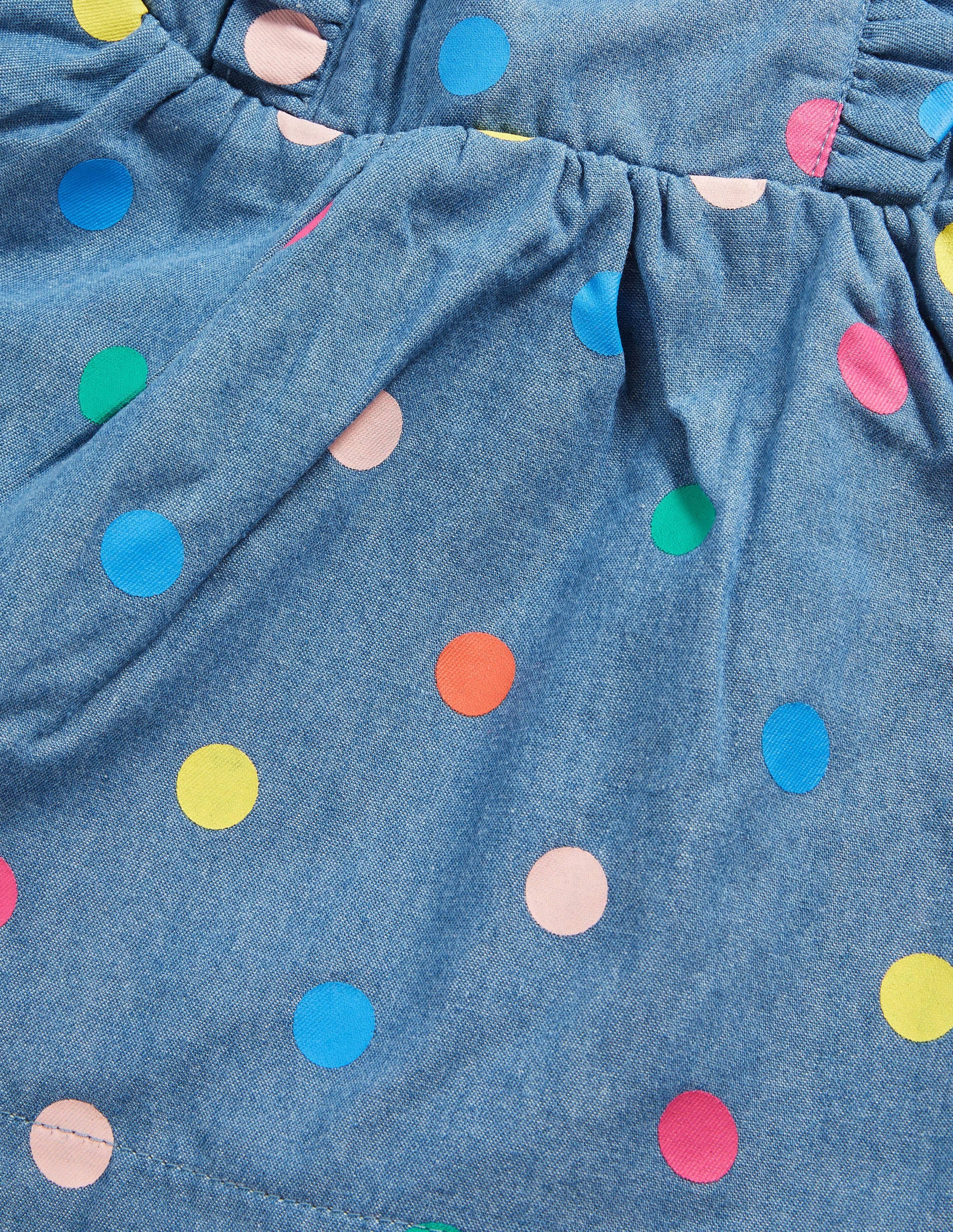 Multi Spot Pinnie Dress-Chambray Multi Spot - Image 3