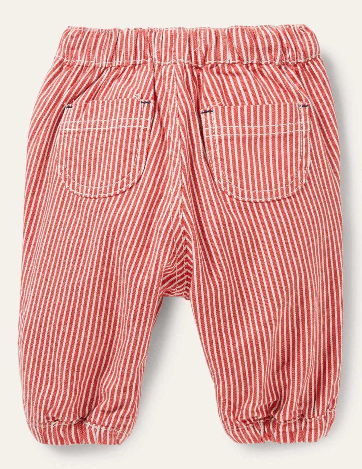 Stripy Pants-Ivory/Strawberry Tart Ticking - Image 2
