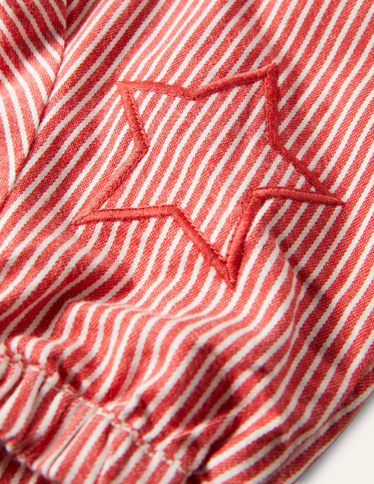 Stripy Pants-Ivory/Strawberry Tart Ticking-3