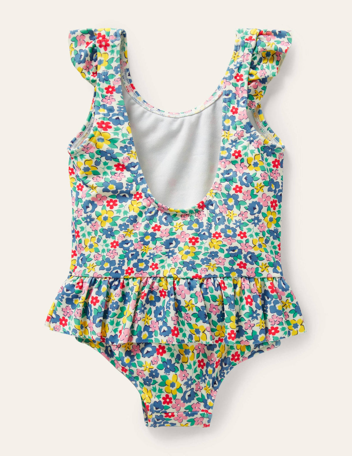 Pretty Frill Waist Swimsuit-Multi Spring Floral - Image 2