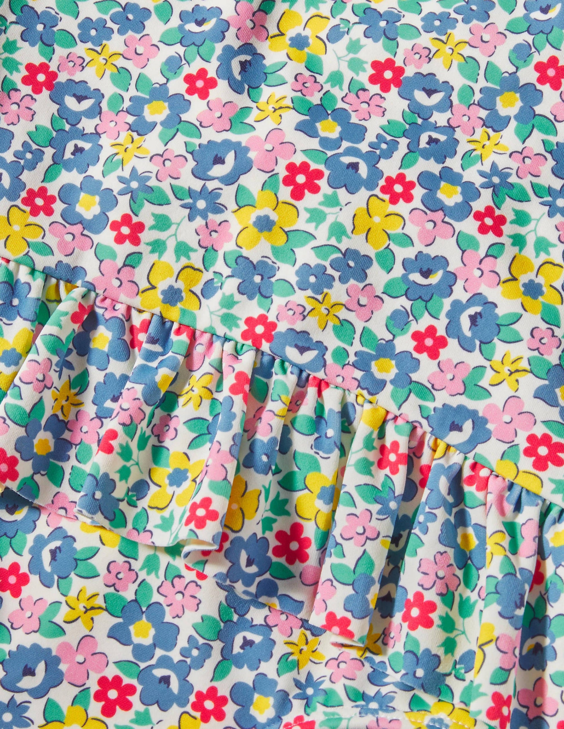 Pretty Frill Waist Swimsuit-Multi Spring Floral-3