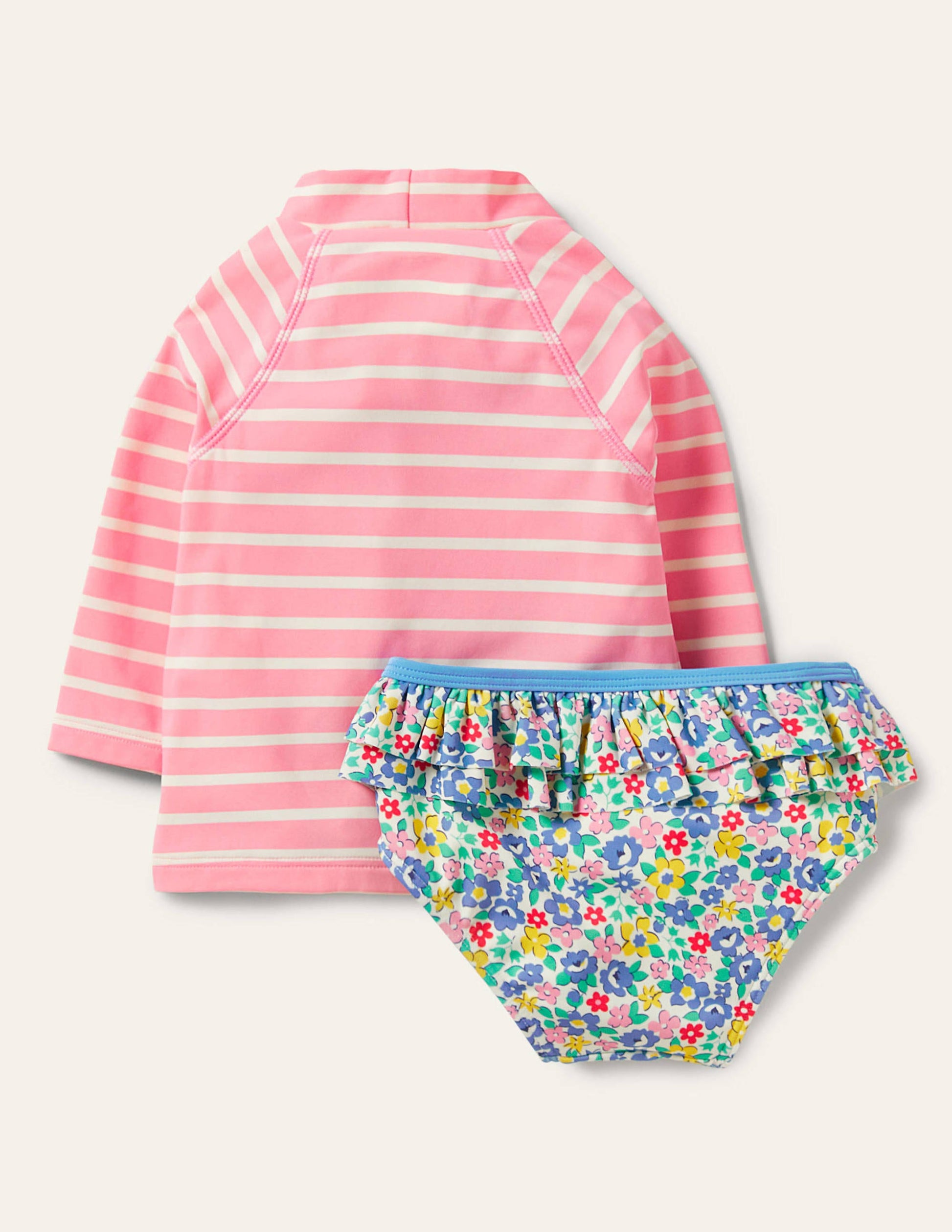 Rash Guard Set-Pink Lemonade/Ivory Ducks-2